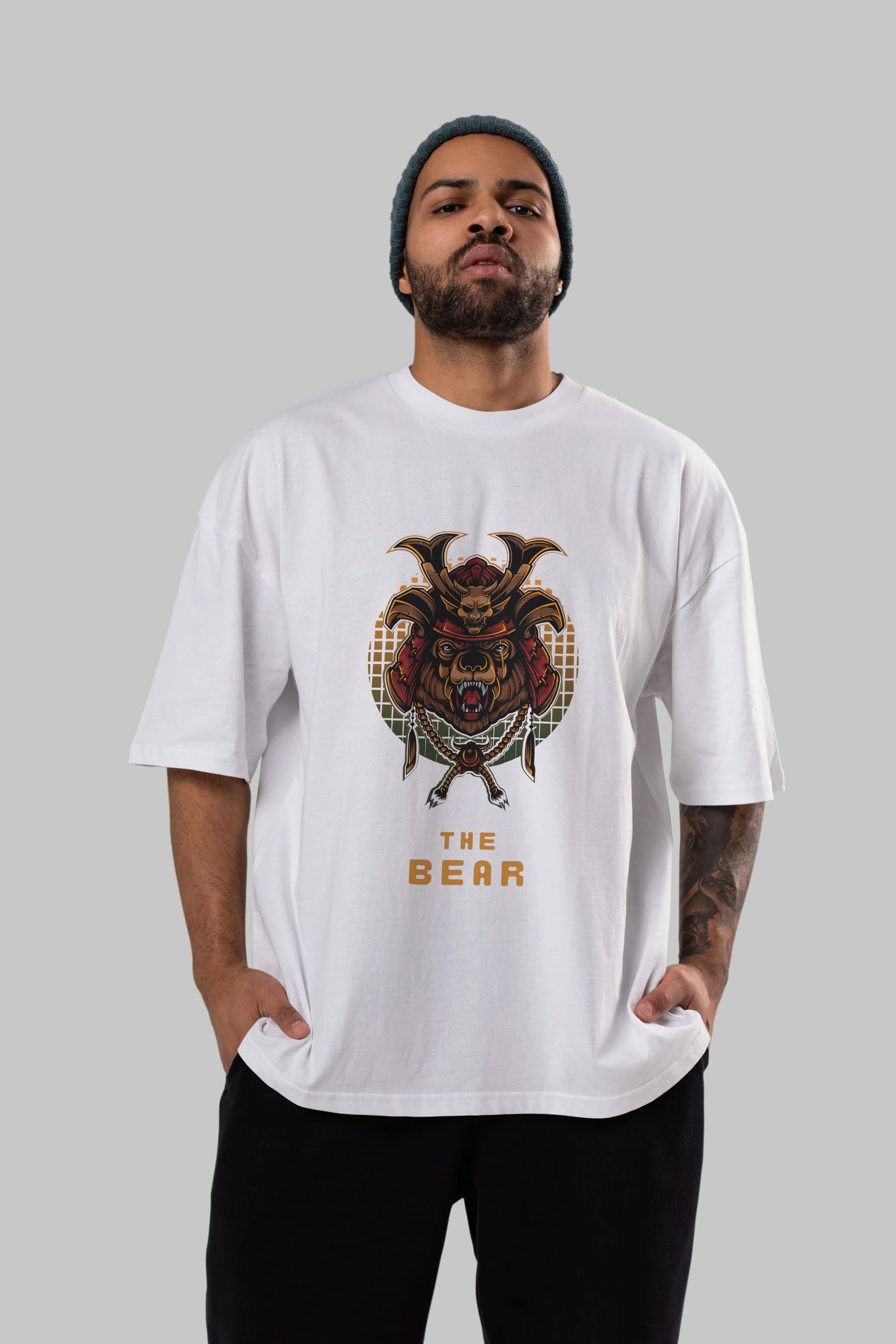 The Bear 2 Ön Baskılı Oversize t-shirt Erkek Kadın Unisex