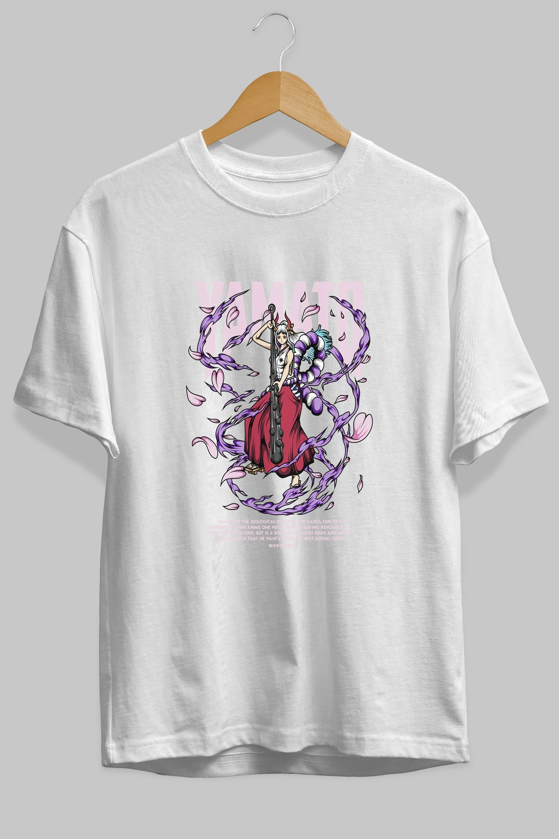 Yamato Anime Ön Baskılı Oversize t-shirt %100 pamuk Erkek Kadın Unisex