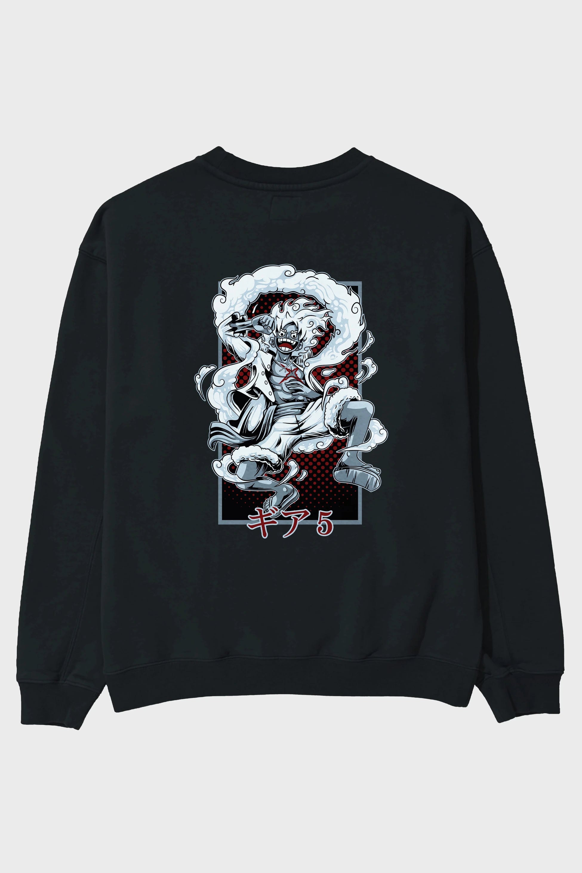 LUFFY GEAR 5 Anime Arka Baskılı Oversize Sweatshirt Erkek Kadın Unisex