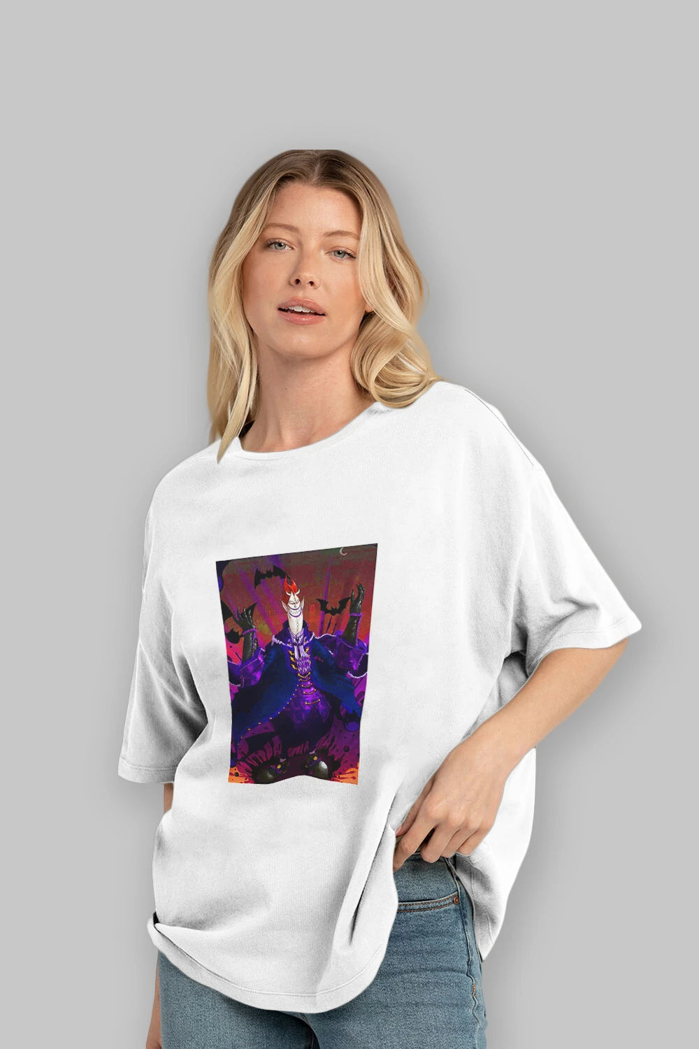 Gecko Moria Anime Ön Baskılı Oversize t-shirt Erkek Kadın Unisex