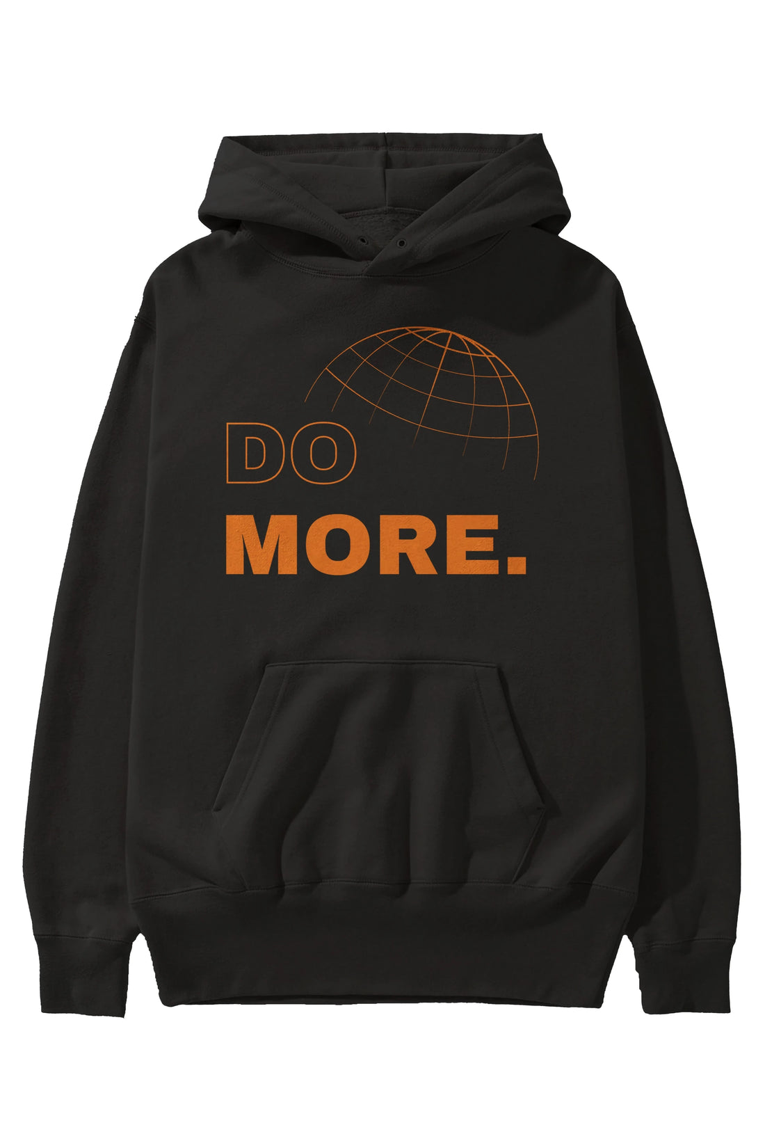 Do More Yazılı Ön Baskılı Oversize Hoodie Kapüşonlu Sweatshirt Erkek Kadın Unisex