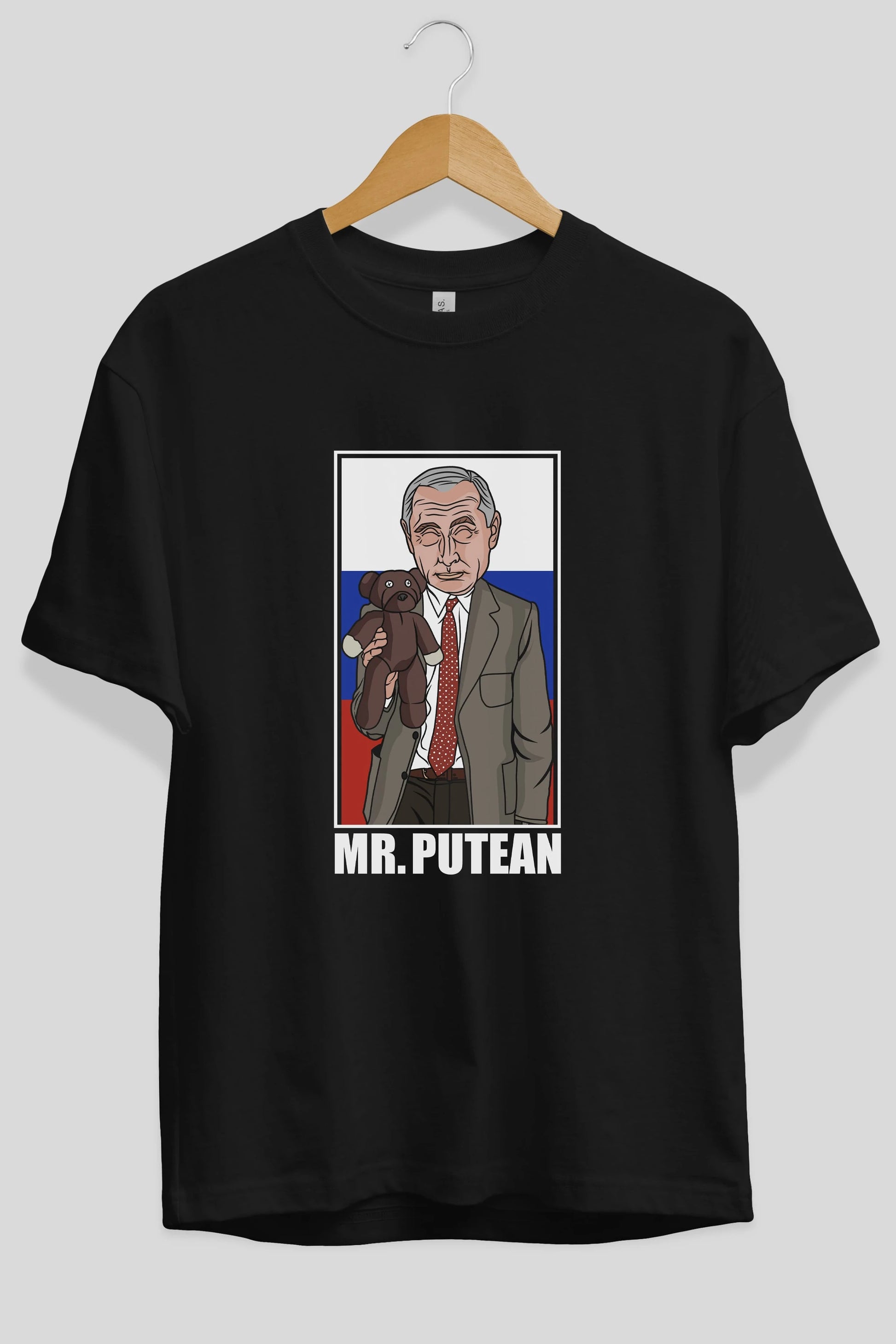 Mr Putean Ön Baskılı Oversize t-shirt Erkek Kadın Unisex %100 Pamuk tişort
