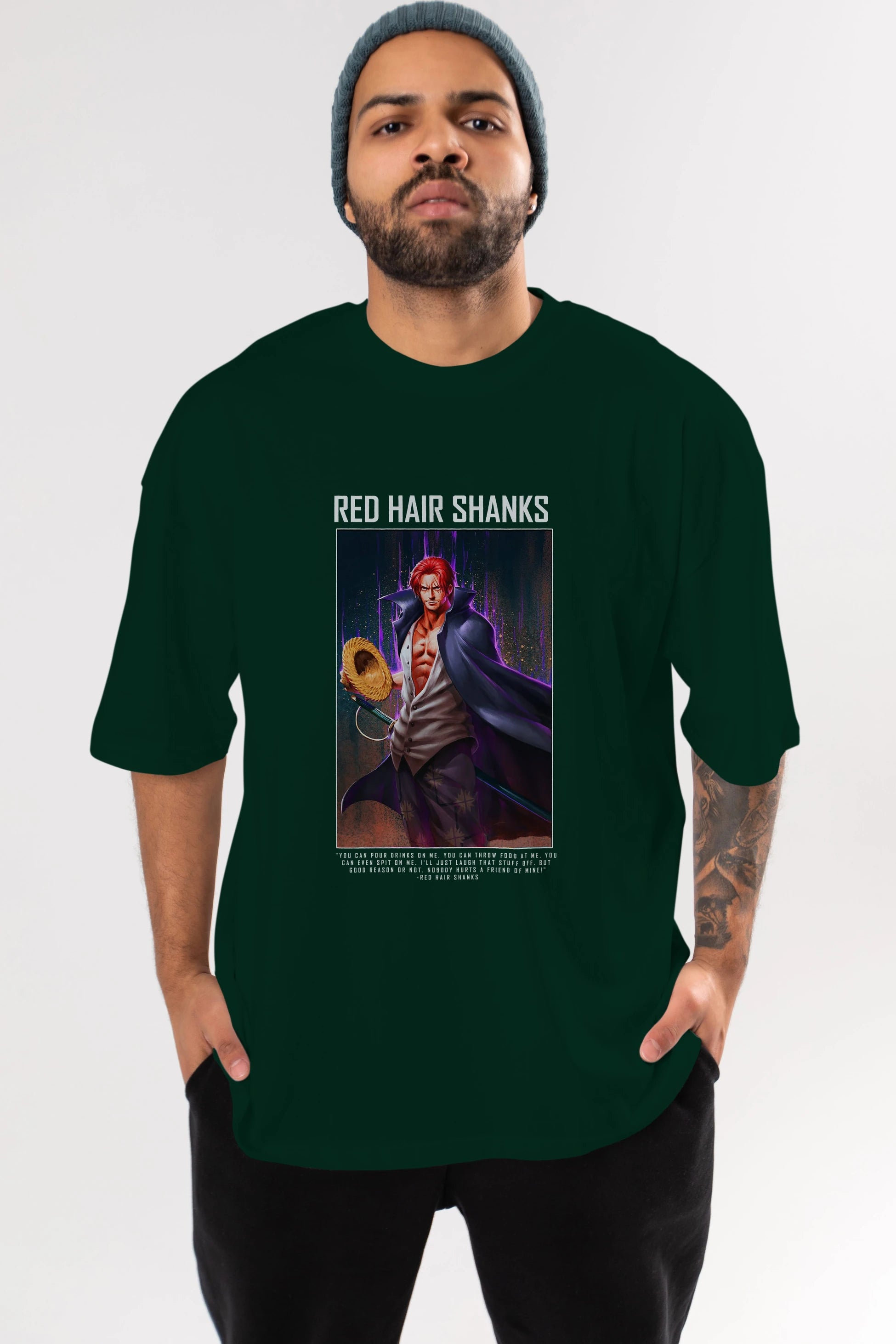 Shanks Anime Ön Baskılı Oversize t-shirt Erkek Kadın Unisex