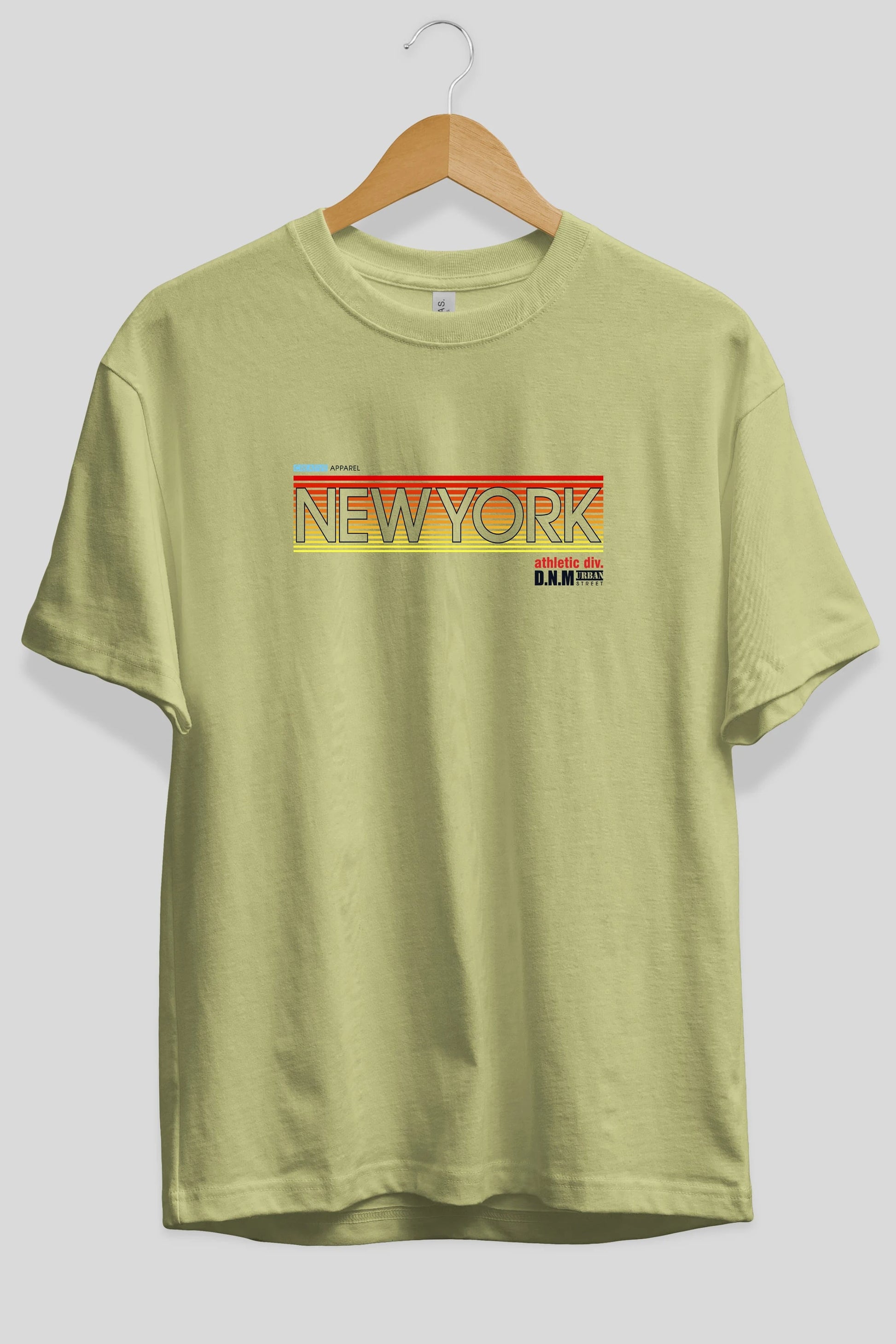 New York Denim Ön Baskılı Oversize t-shirt Erkek Kadın Unisex