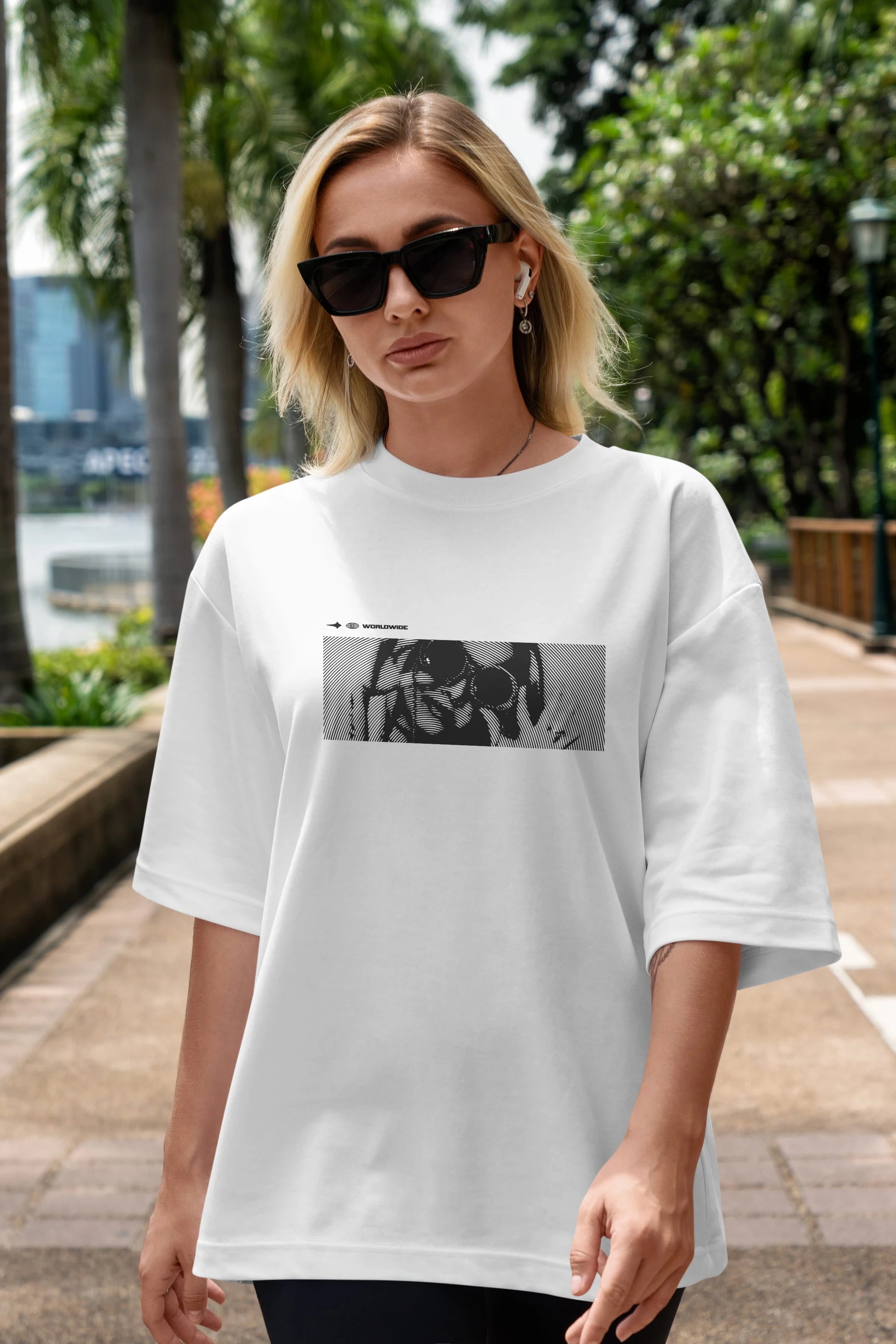 Nobody is in Control Ön Baskılı Oversize t-shirt Erkek Kadın Unisex