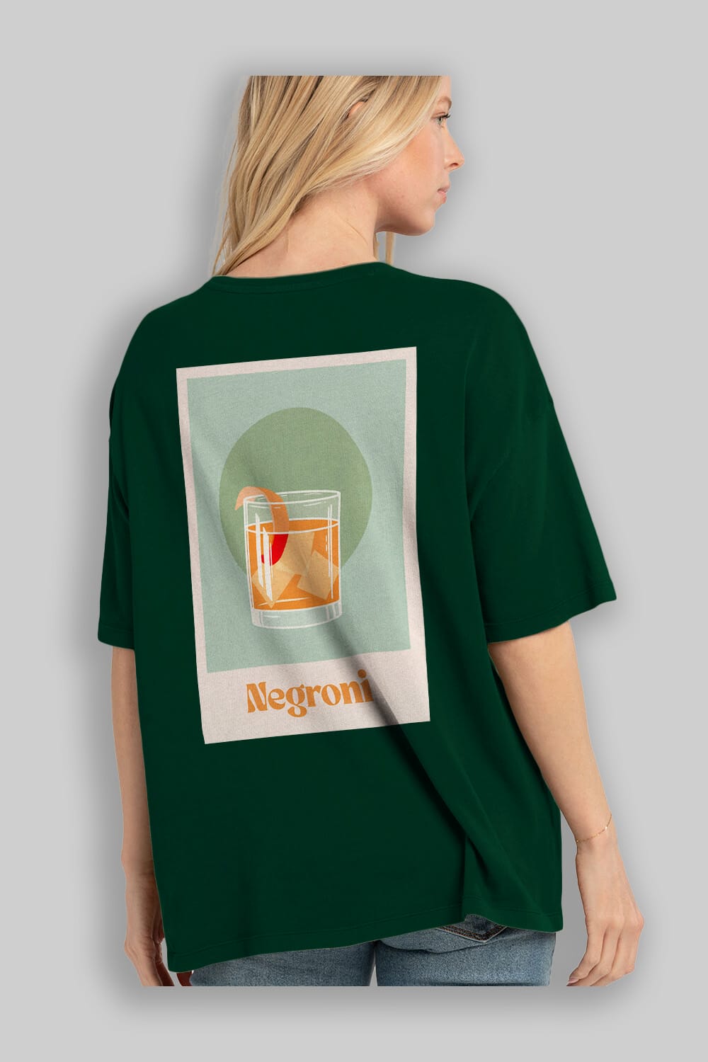 Negroni 5 Arka Baskılı Oversize t-shirt Erkek Kadın Unisex %100 Pamuk Bisiklet Yaka tişort