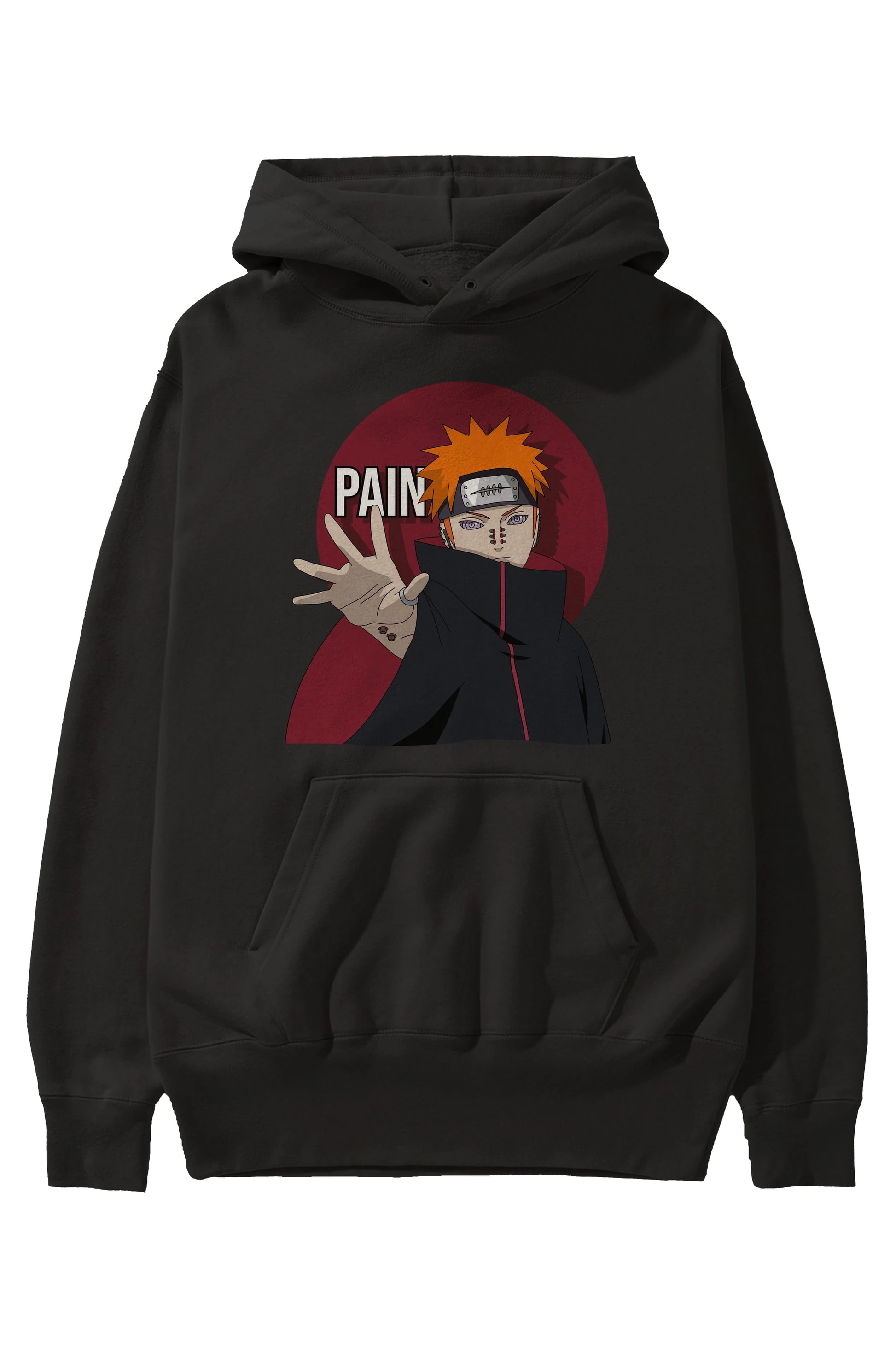 PAIN NARUTO Anime Ön Baskılı Hoodie Oversize Kapüşonlu Sweatshirt Erkek Kadın Unisex