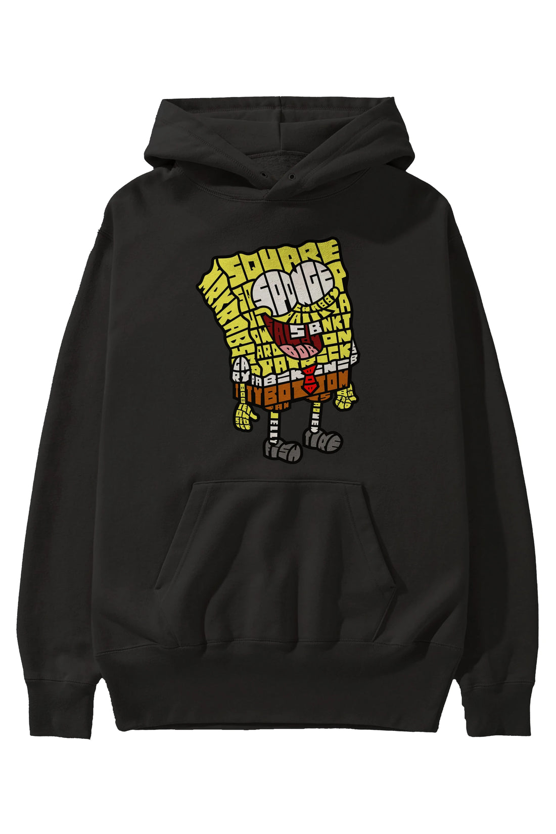Yellow Sponge Ön Baskılı Hoodie Oversize Kapüşonlu Sweatshirt Erkek Kadın Unisex