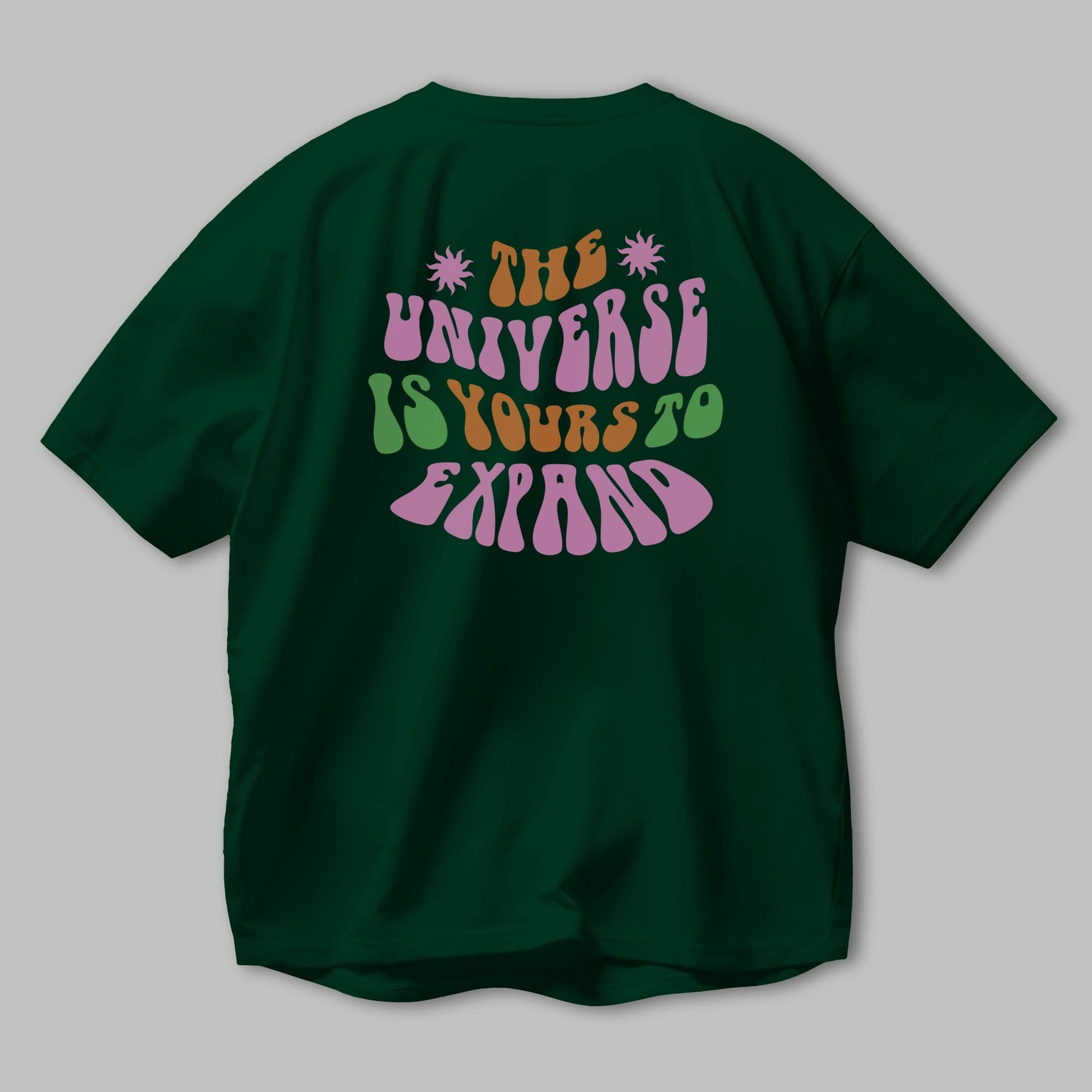 The Universe is Yours Yazılı Arka Baskılı Oversize t-shirt Erkek Kadın Unisex
