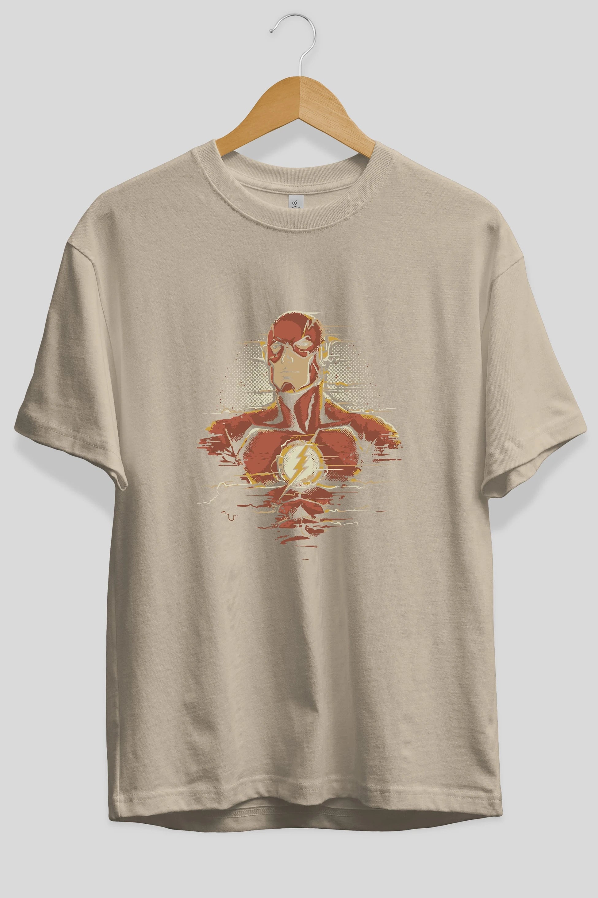 Flash Avengers Ön Baskılı Oversize t-shirt Erkek Kadın Unisex %100 Pamuk Bisiklet Yaka tişort