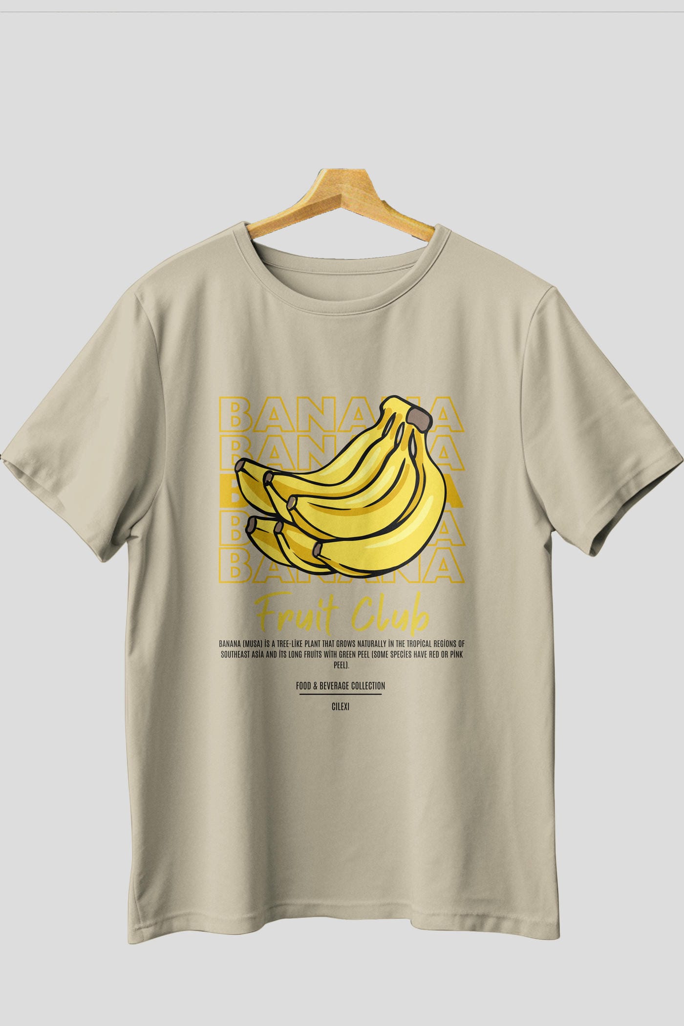 Banana Ön Baskılı Oversize t-shirt Erkek Kadın Pamuk Bisiklet Yaka tişort
