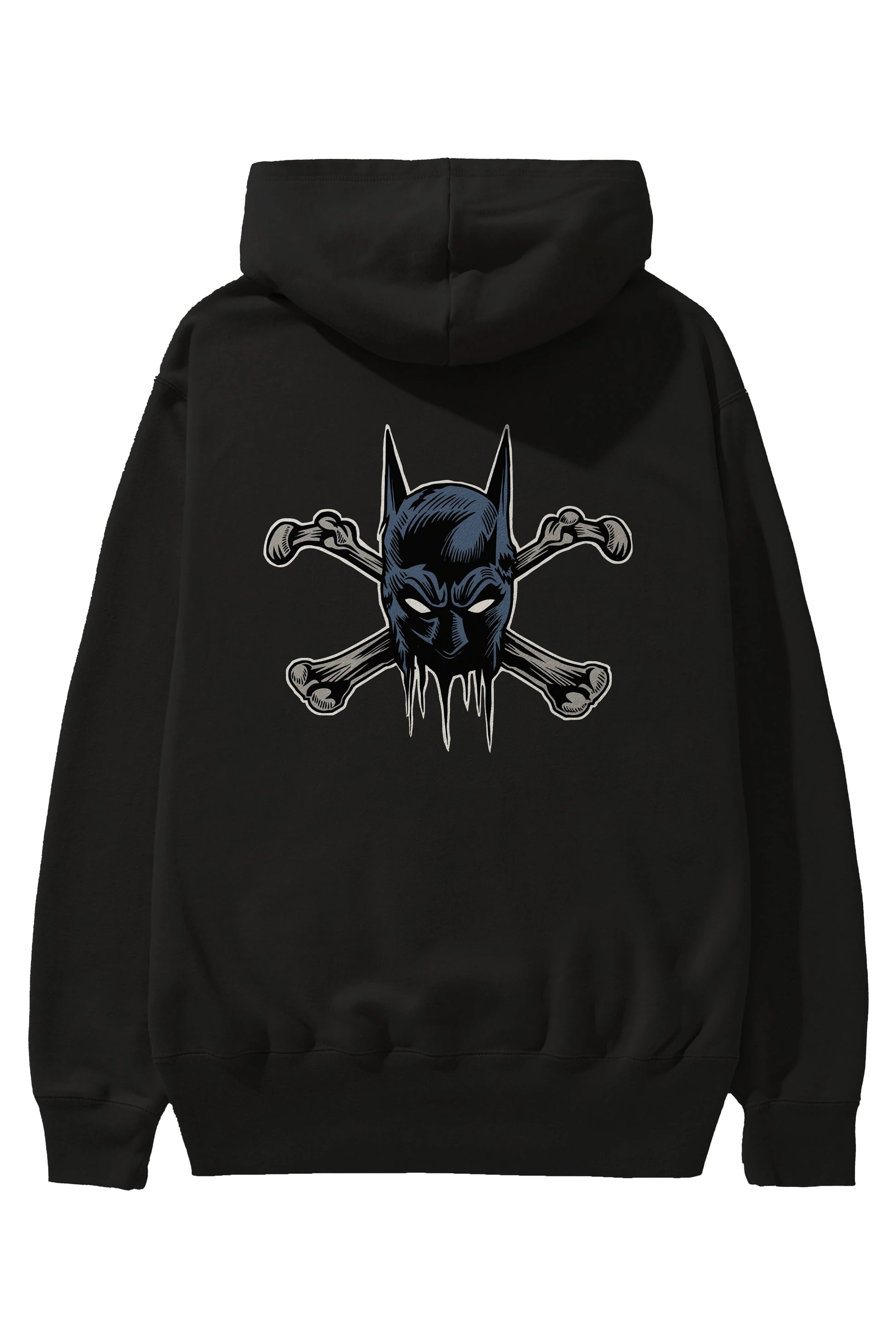 Batbones Arka Baskılı Hoodie Oversize Kapüşonlu Sweatshirt Erkek Kadın Unisex