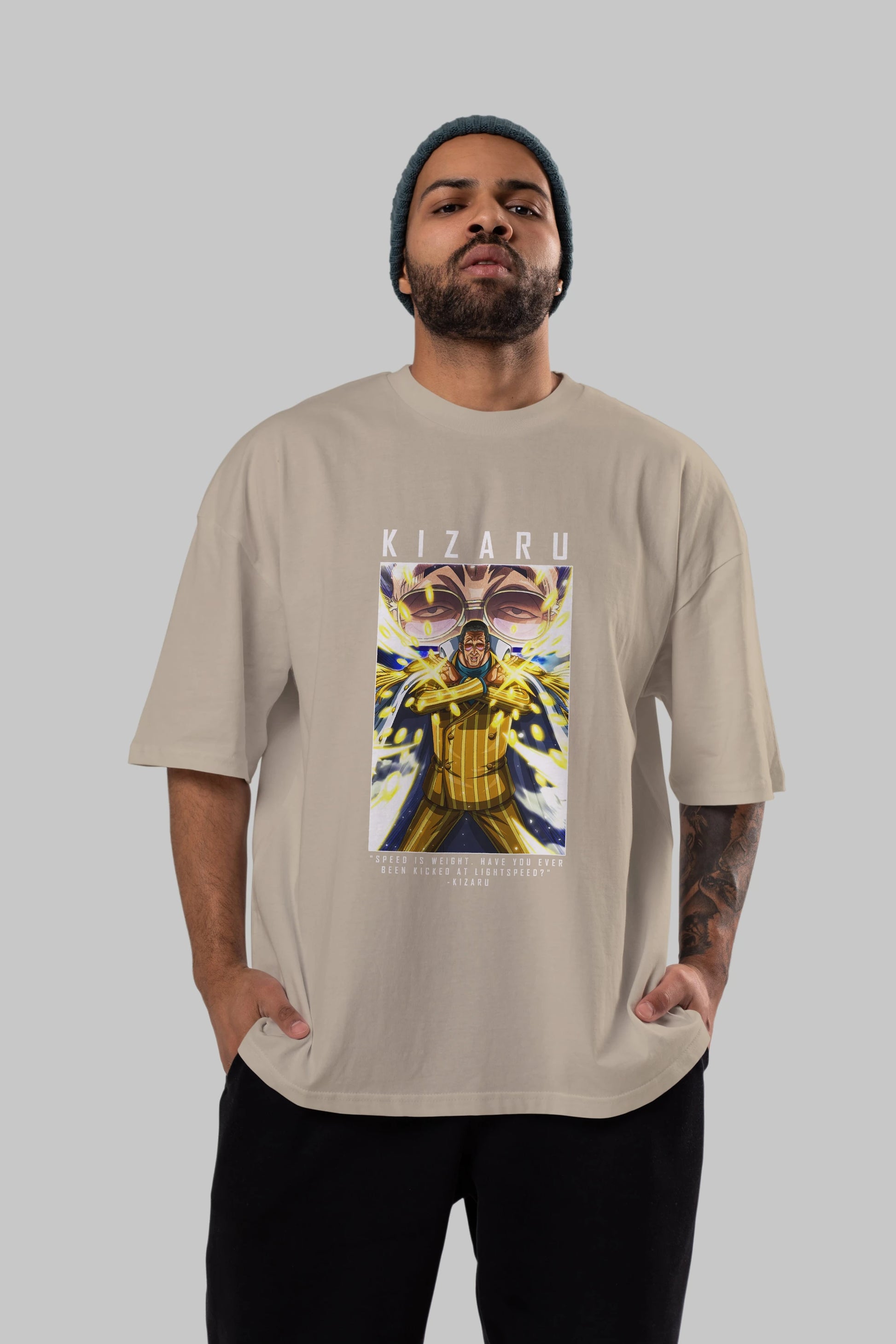 Kizaru Anime Ön Baskılı Oversize t-shirt Erkek Kadın Unisex