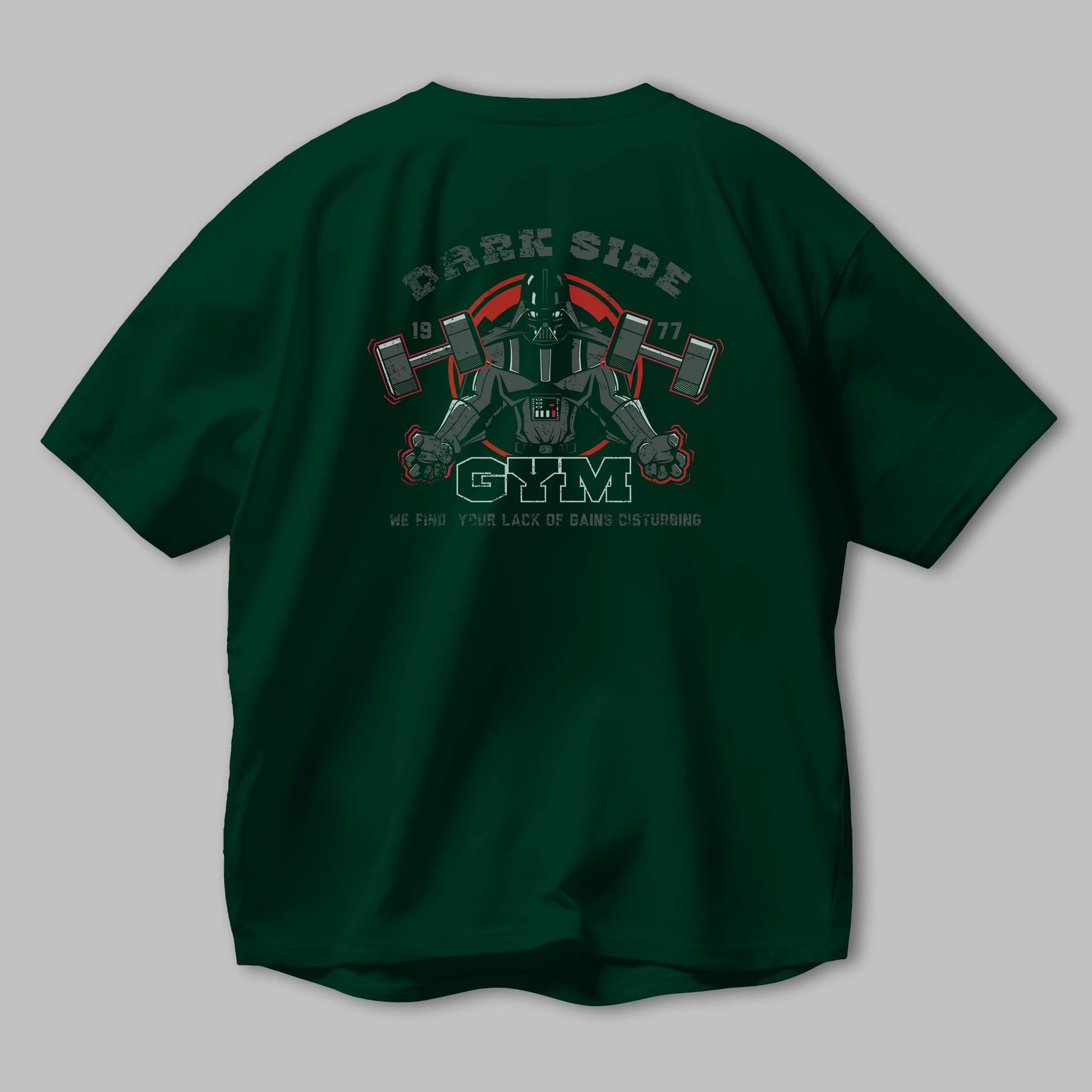 Darth Vader GYM Arka Baskılı Oversize t-shirt Erkek Kadın Unisex %100 Pamuk Bisiklet Yaka tişort