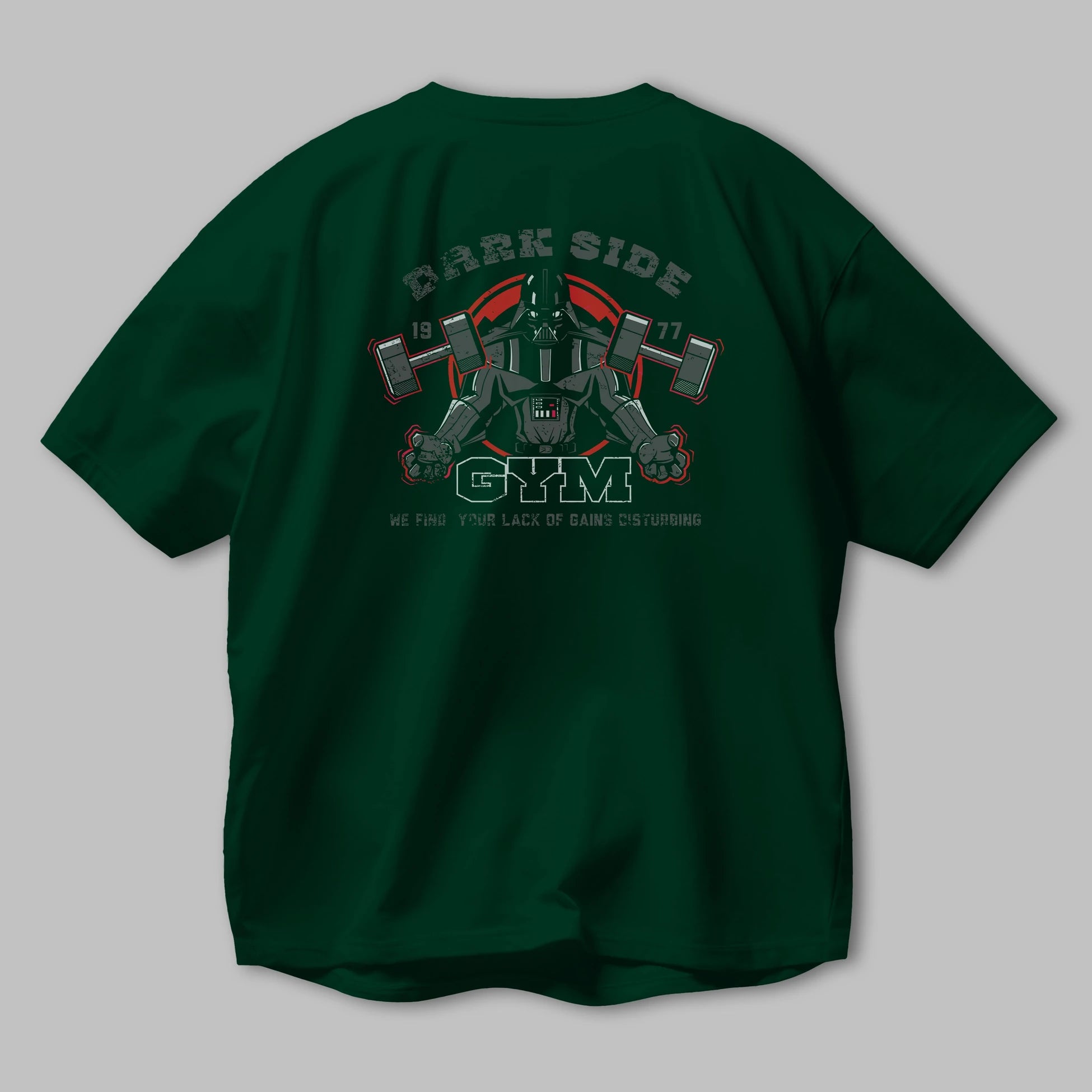 Darth Vader GYM Arka Baskılı Oversize t-shirt Erkek Kadın Unisex %100 Pamuk Bisiklet Yaka tişort