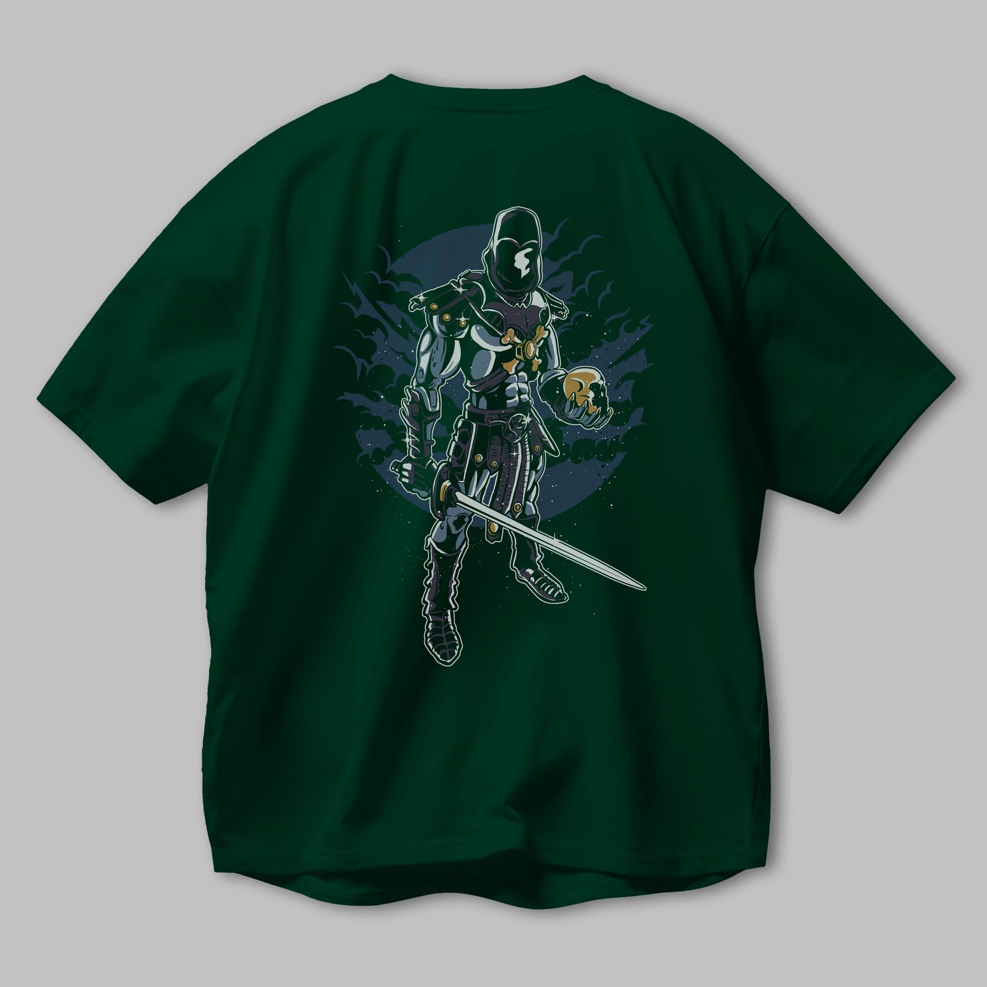 Skeleton King Arka Baskılı Oversize t-shirt Erkek Kadın Unisex %100 Pamuk