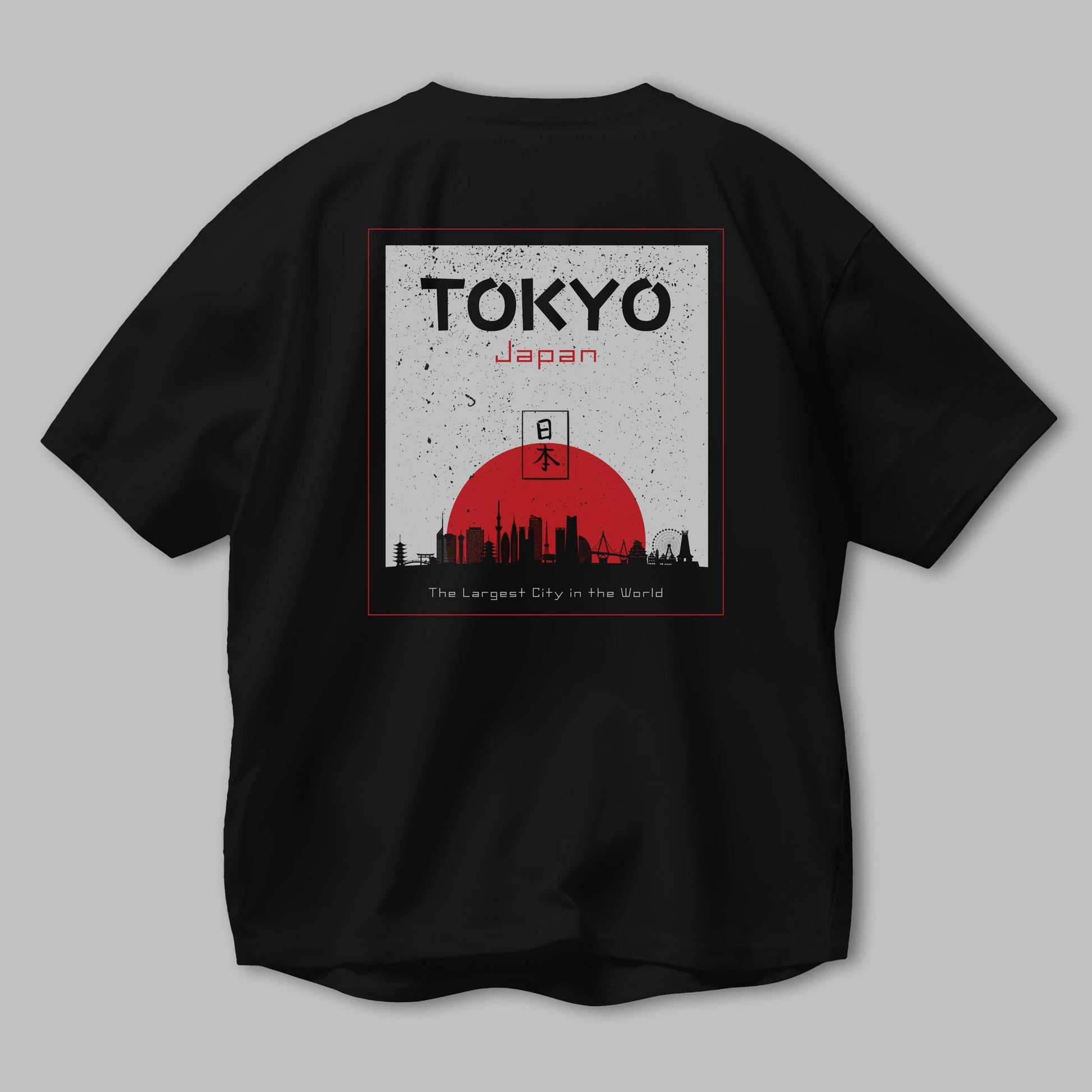 Tokyo Japan Yazılı Arka Baskılı Oversize t-shirt Erkek Kadın Unisex