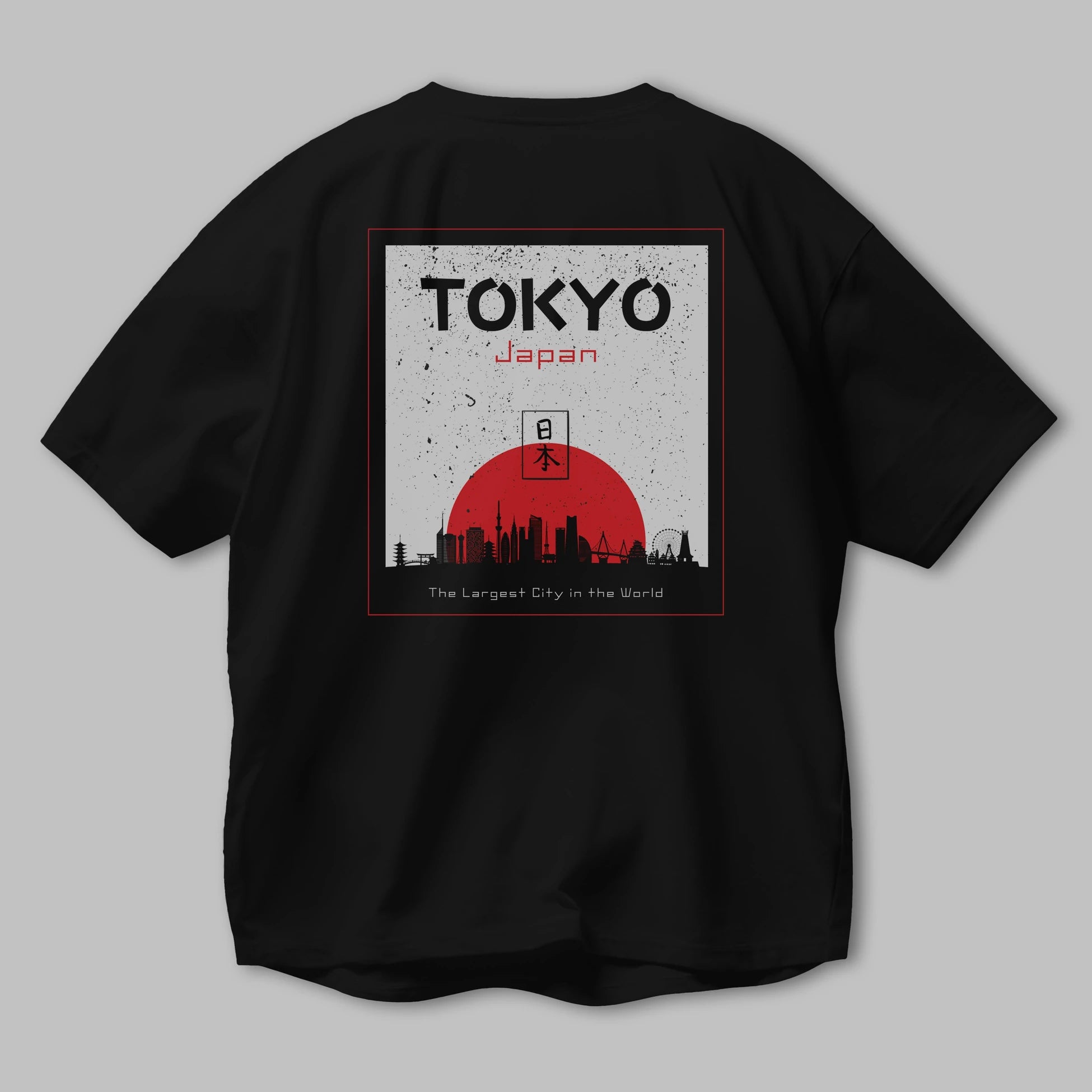 Tokyo Japan Yazılı Arka Baskılı Oversize t-shirt Erkek Kadın Unisex