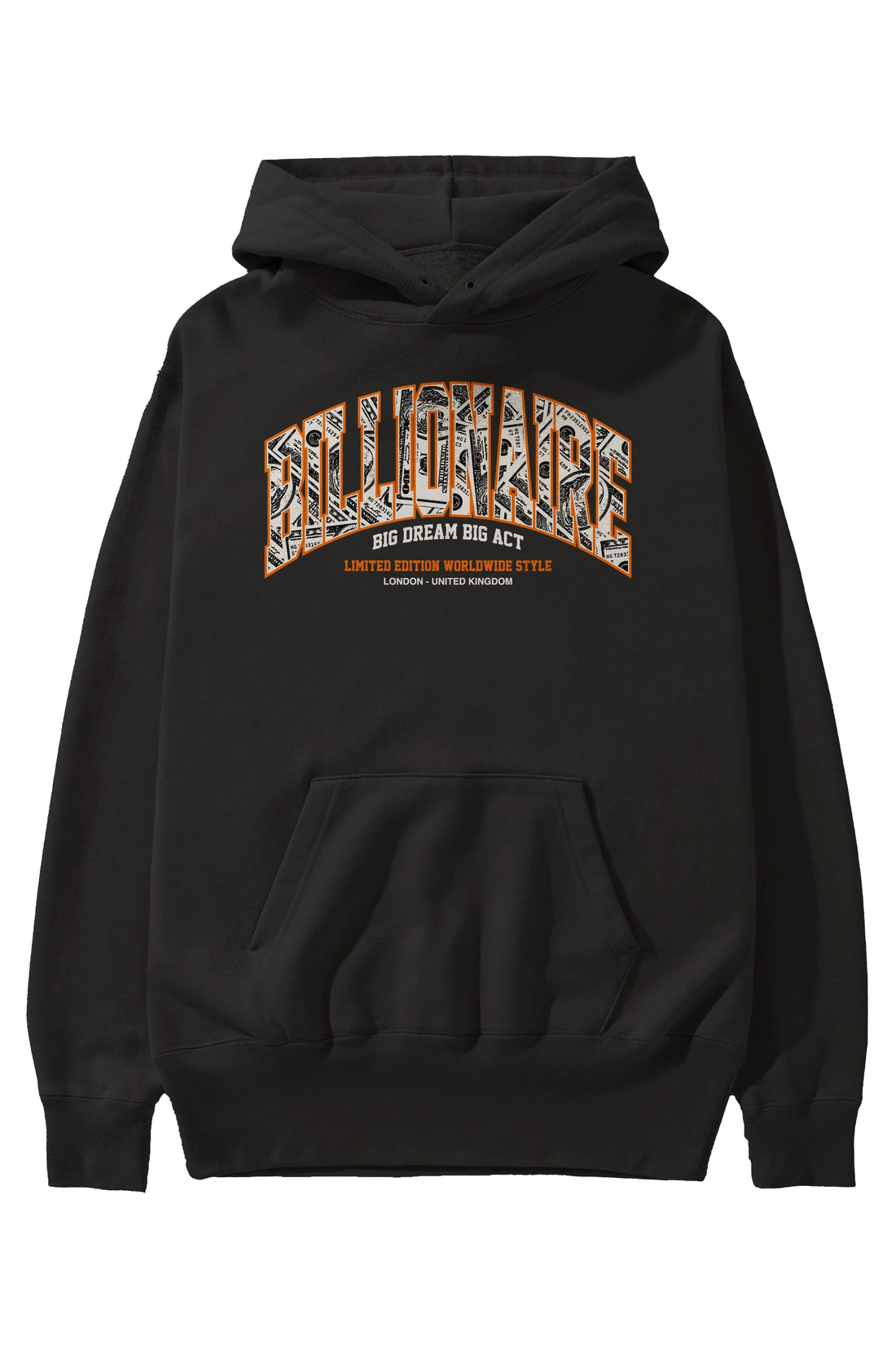 Billionaire Ön Baskılı Hoodie Oversize Kapüşonlu Sweatshirt Erkek Kadın Unisex