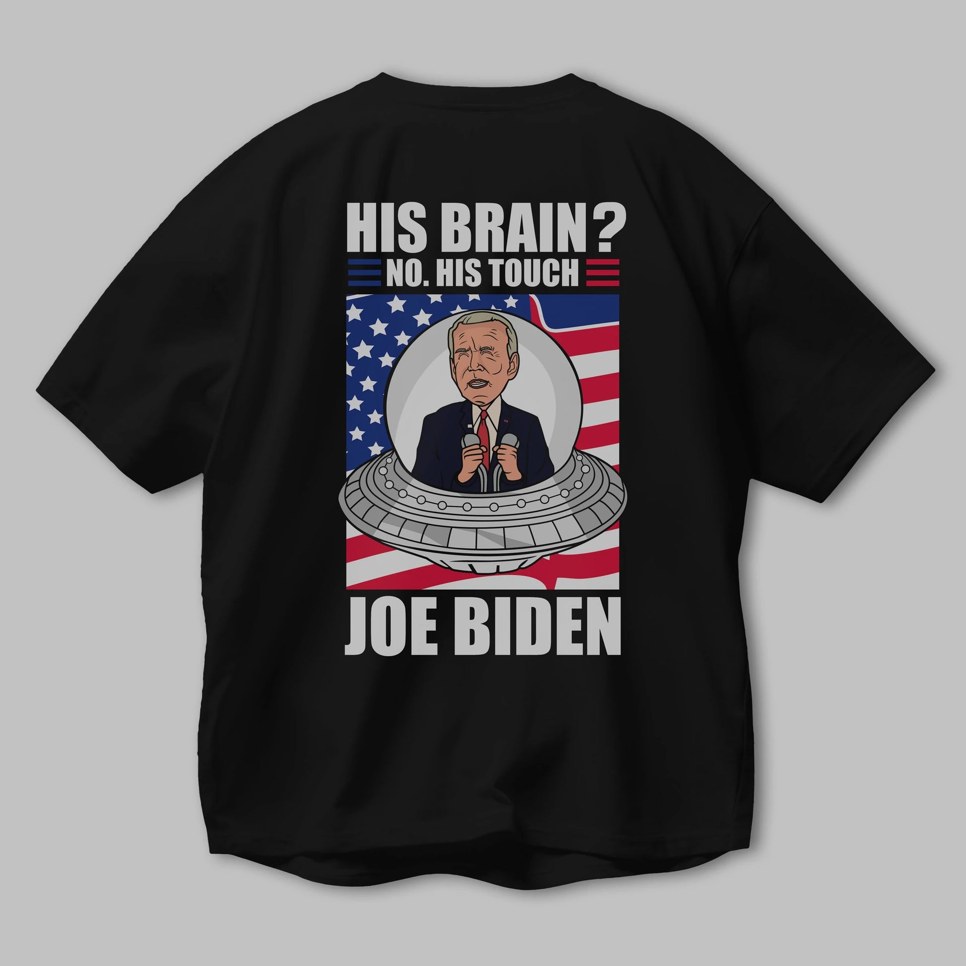 Alien Biden Arka Baskılı Oversize t-shirt Erkek Kadın Unisex %100 Pamuk tişort