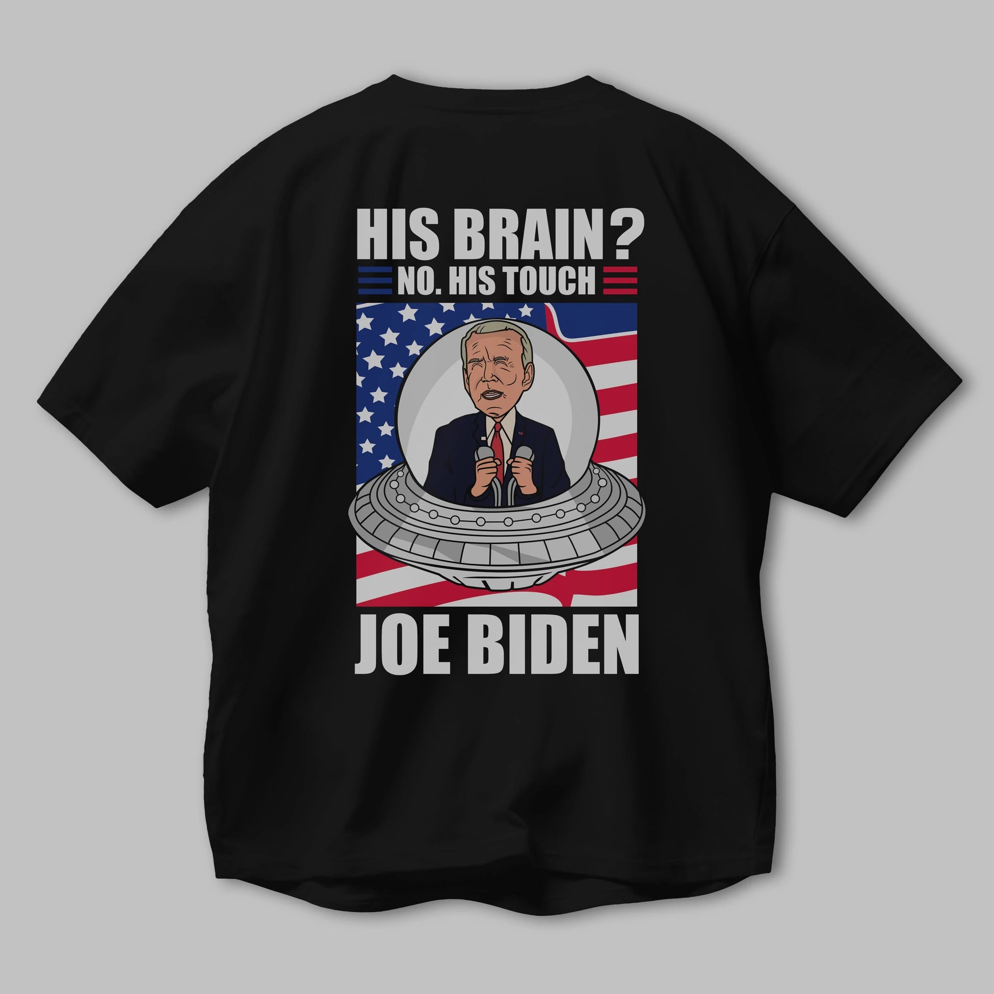 Alien Biden Arka Baskılı Oversize t-shirt Erkek Kadın Unisex %100 Pamuk tişort