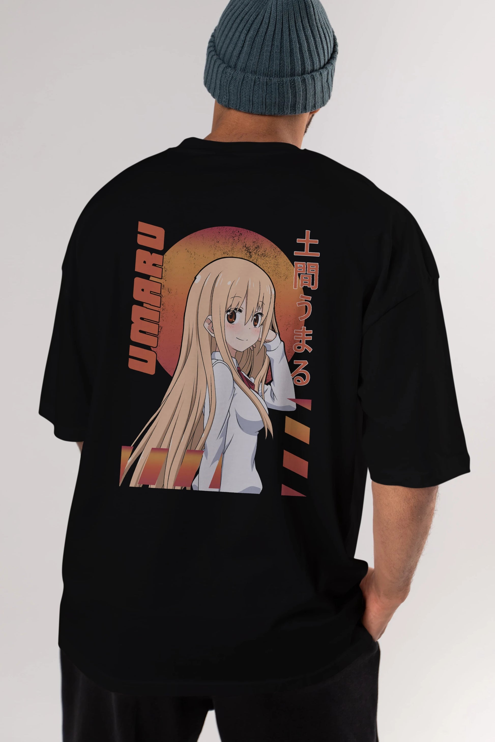 Umaru Doma 5 Anime Arka Baskılı Oversize t-shirt Erkek Kadın Unisex
