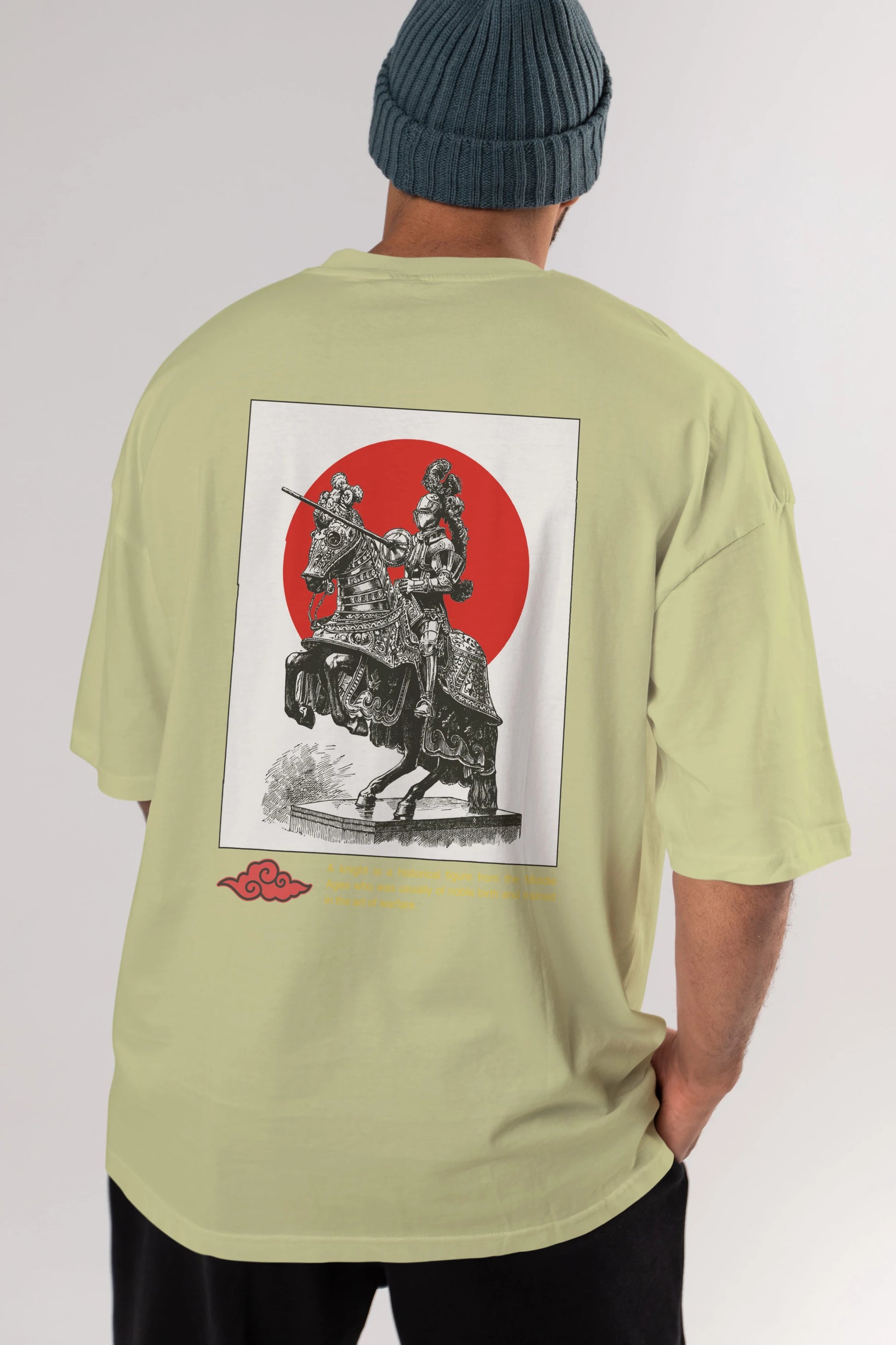Japan Streetwear 2 Arka Baskılı Oversize t-shirt Erkek Kadın Unisex