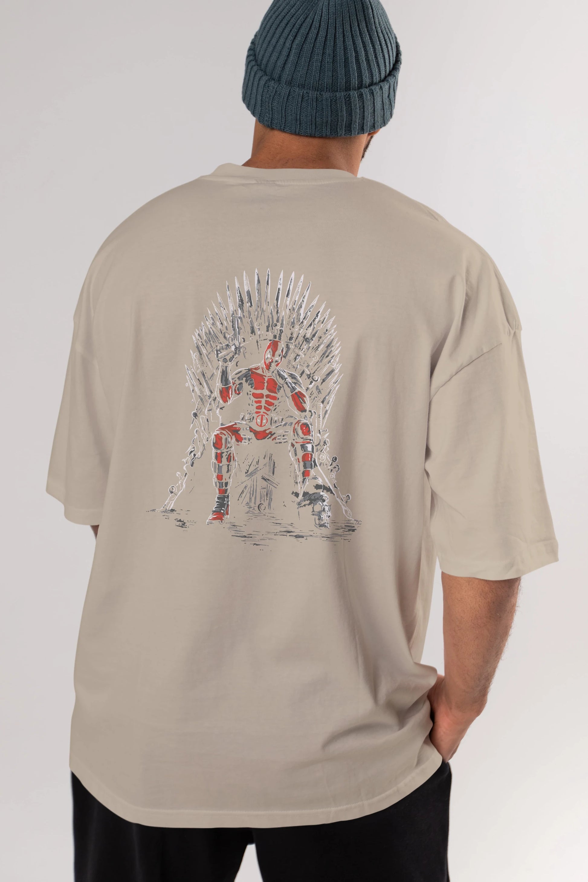 Deadpool (6) Arka Baskılı Oversize t-shirt Erkek Kadın Unisex %100 Pamuk Bisiklet Yaka tişort