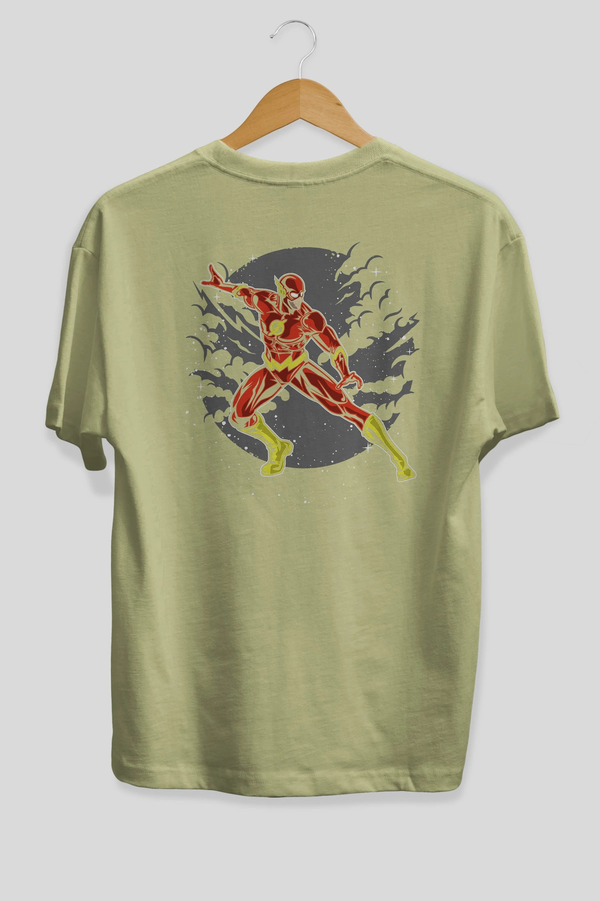 The Flash Arka Baskılı Oversize t-shirt Erkek Kadın Unisex %100 Pamuk