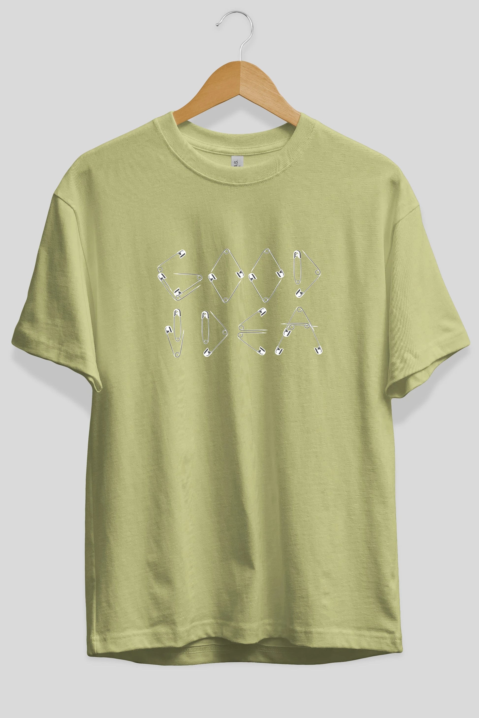 Good Idea Ön Baskılı Oversize t-shirt %100 pamuk Erkek Kadın Unisex