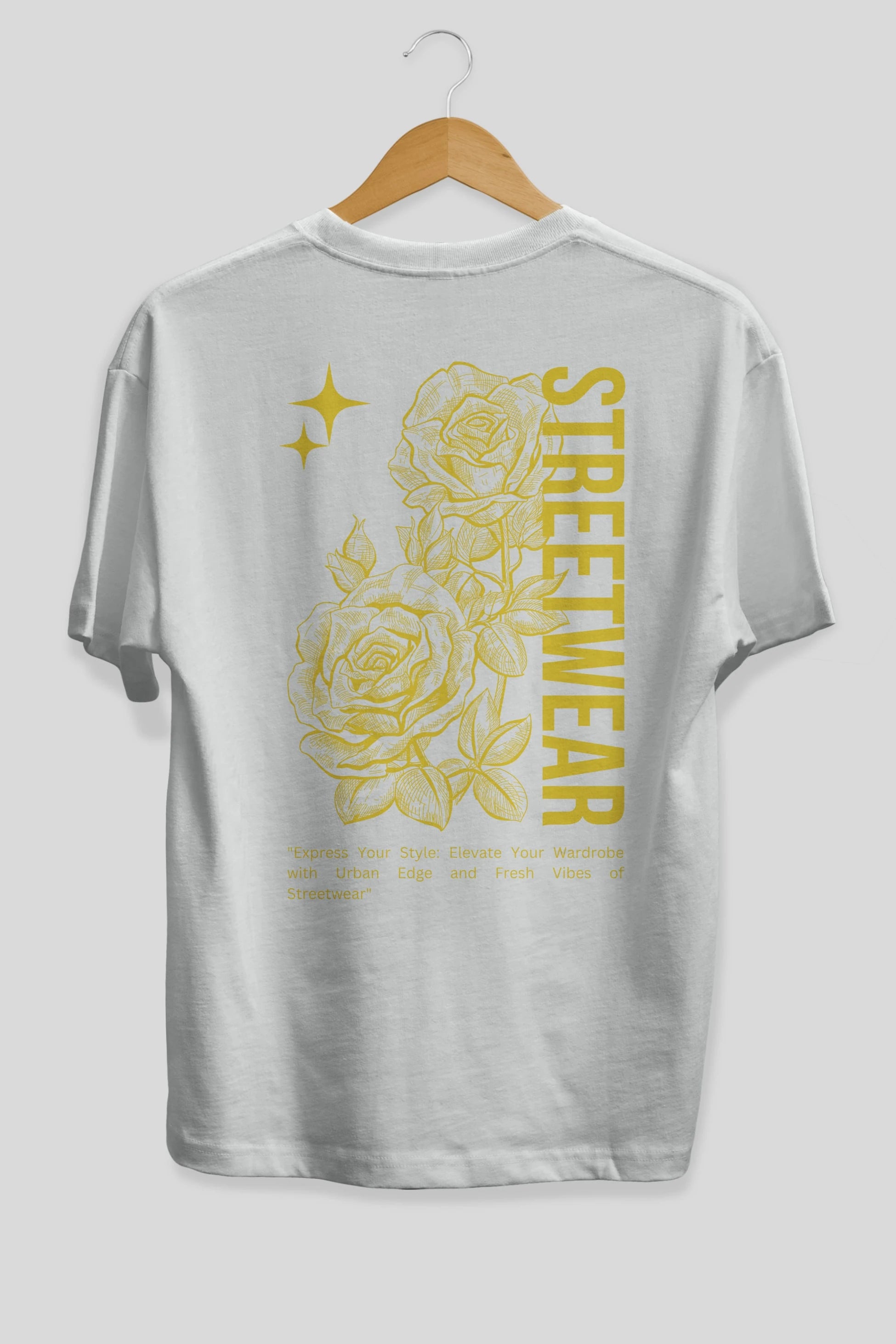 Minimalist Streetwear Arka Baskılı Oversize t-shirt Erkek Kadın Unisex