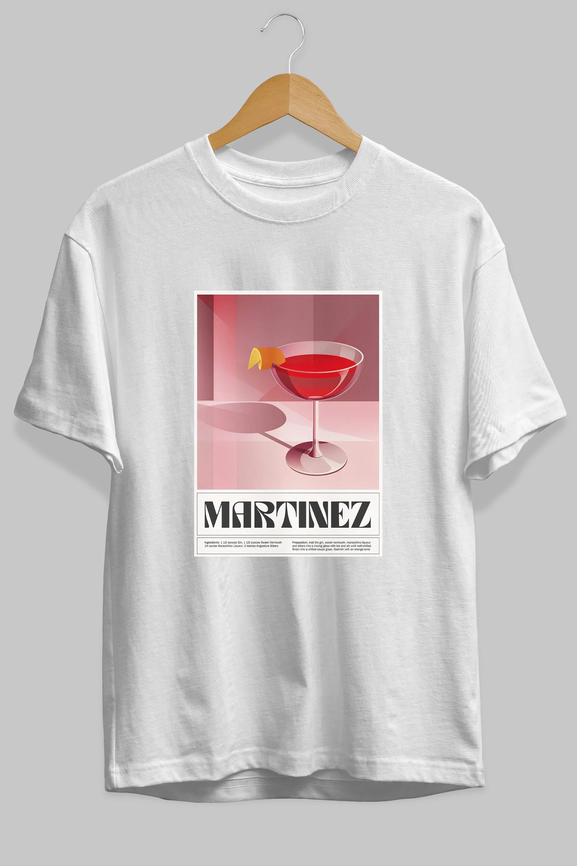 Martinez Ön Baskılı Oversize t-shirt Erkek Kadın Unisex %100 Pamuk Bisiklet Yaka tişort