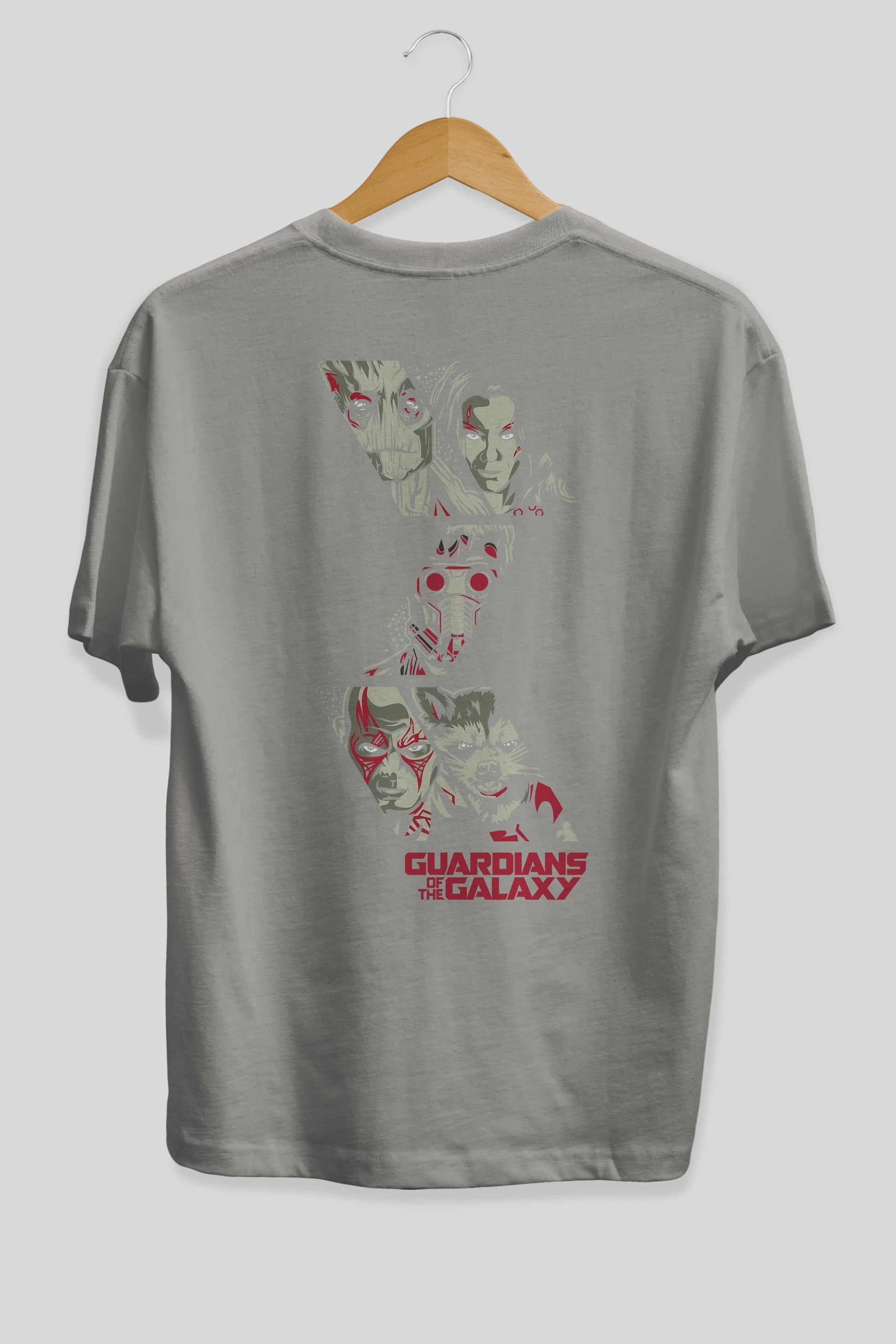 Guardians of The Galaxy (2) Arka Baskılı Oversize t-shirt Erkek Kadın Unisex %100 Pamuk Bisiklet Yaka tişort