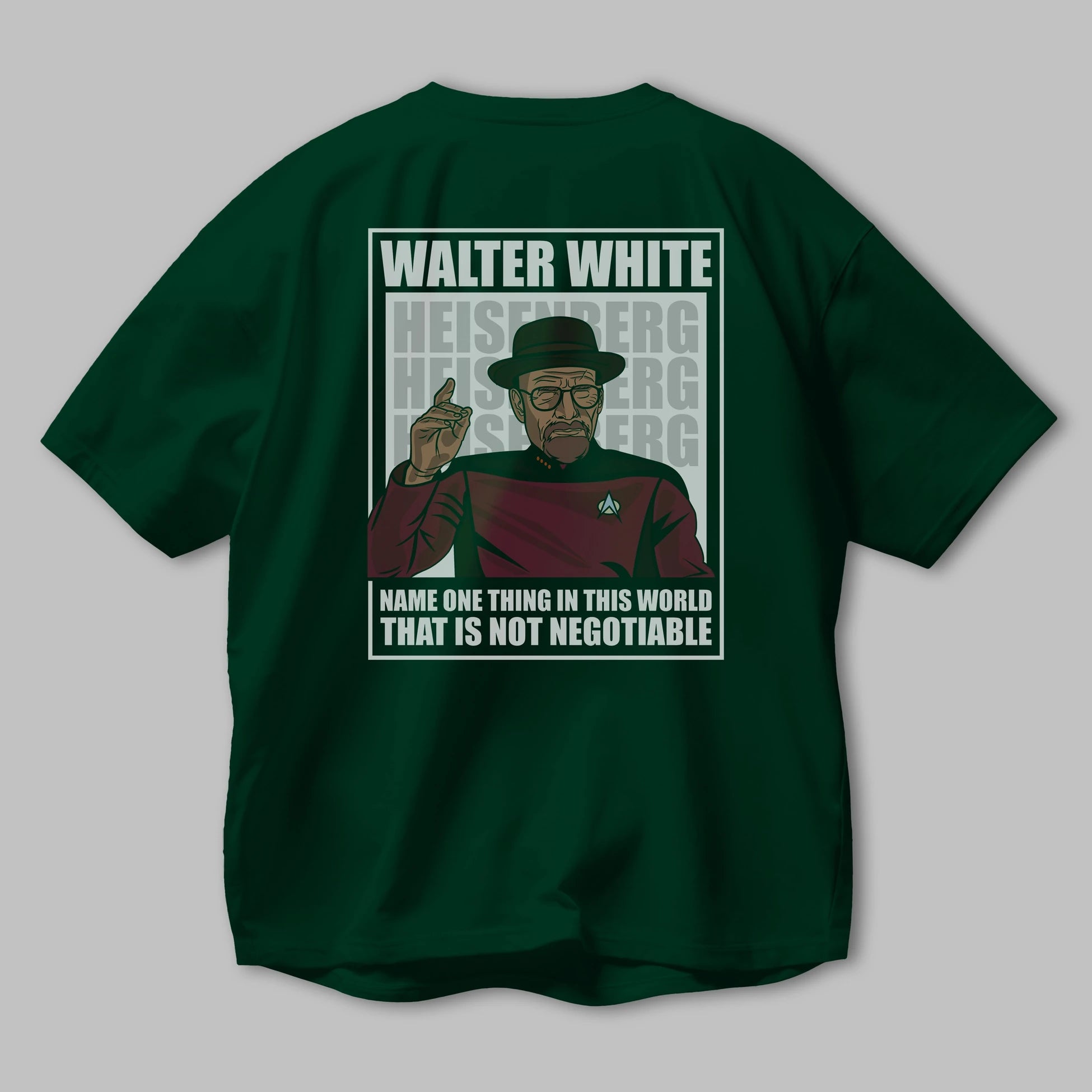 Captain Pixard Heisenberg Arka Baskılı Oversize t-shirt Erkek Kadın Unisex %100 Pamuk tişort