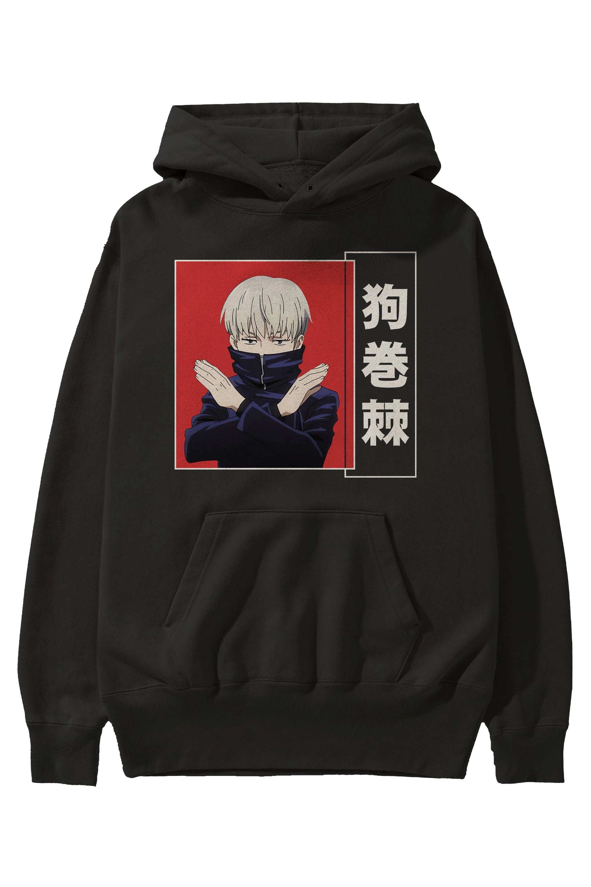 Toge Inumaki Anime Ön Baskılı Hoodie Oversize Kapüşonlu Sweatshirt Erkek Kadın Unisex