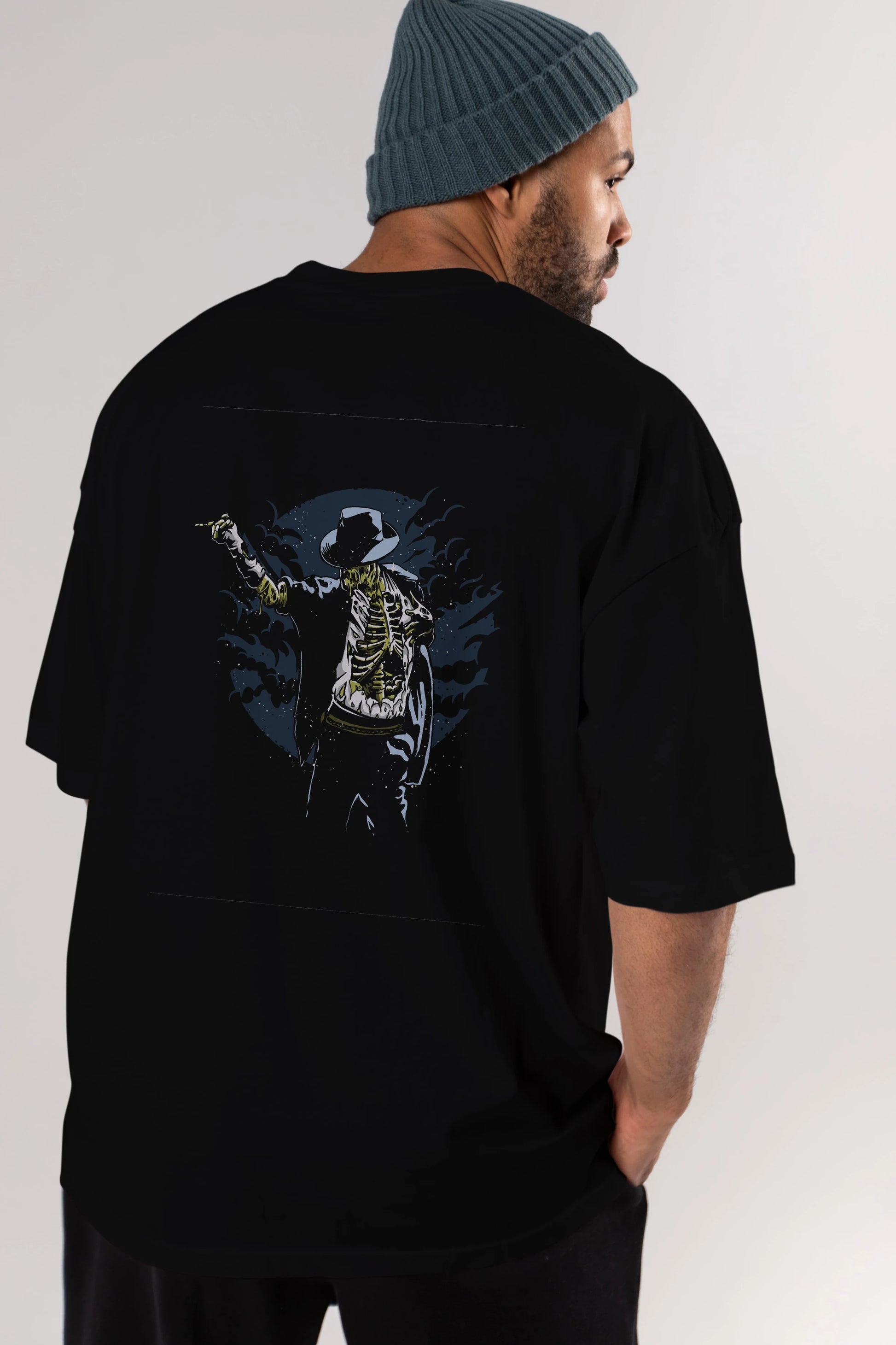 Zombie Pop Arka Baskılı Oversize t-shirt Erkek Kadın Unisex %100 Pamuk