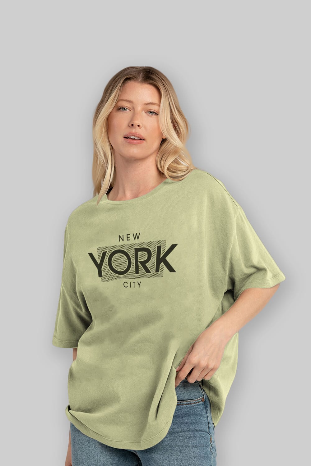 New York City Ön Baskılı Oversize t-shirt Erkek Kadın Unisex