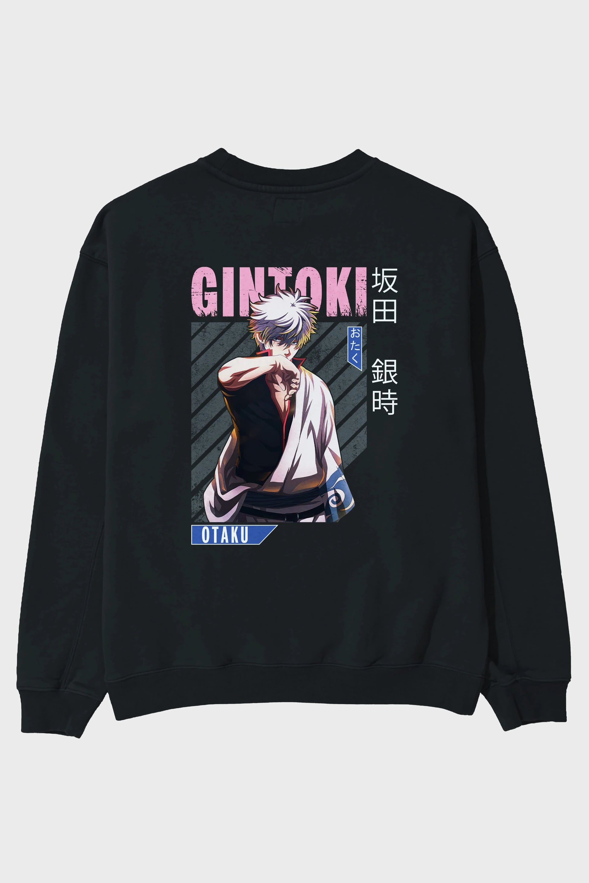 Gintoki Sakata Anime Arka Baskılı Oversize Sweatshirt Erkek Kadın Unisex