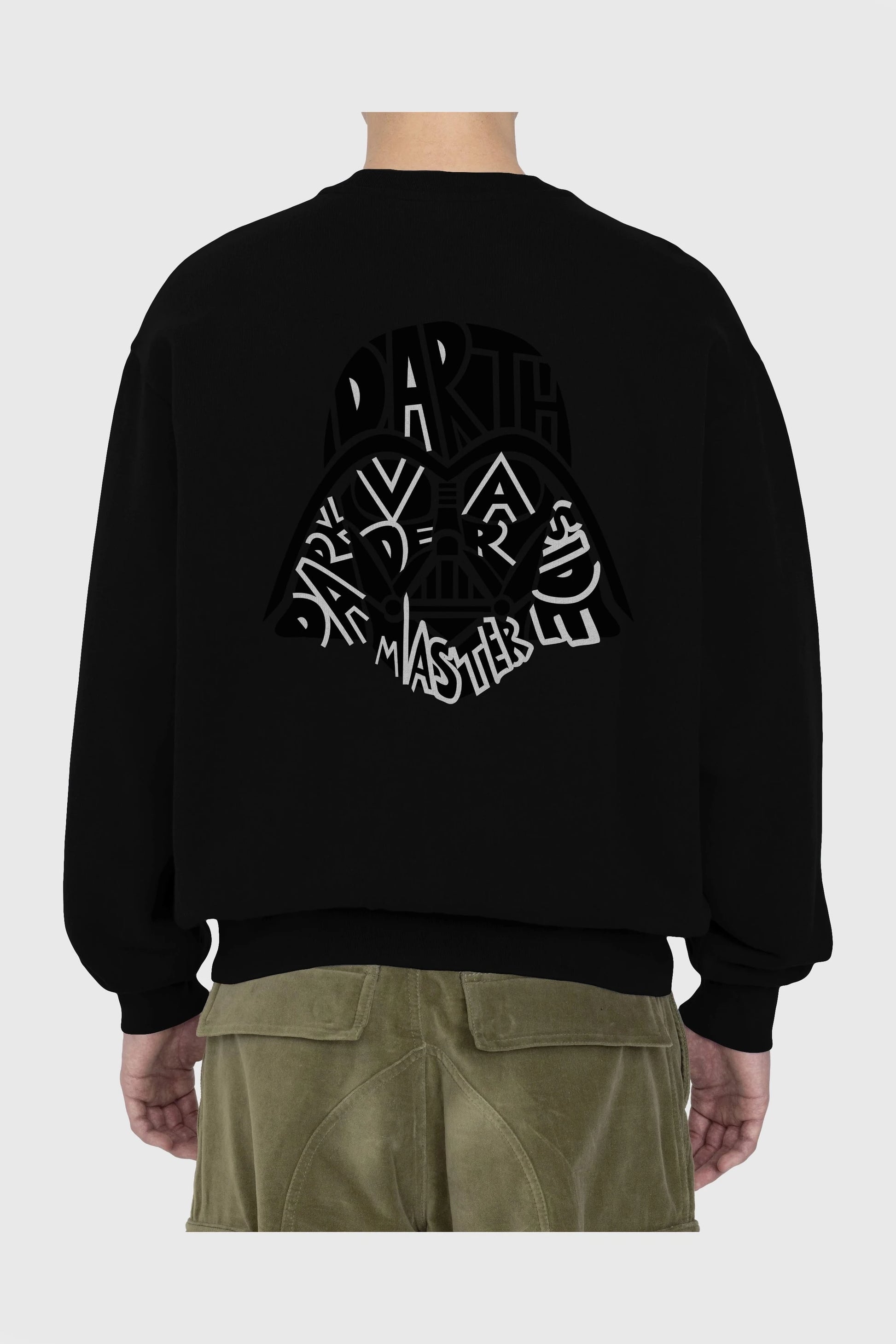 Darth Vader Arka Baskılı Oversize Sweatshirt Erkek Kadın Unisex