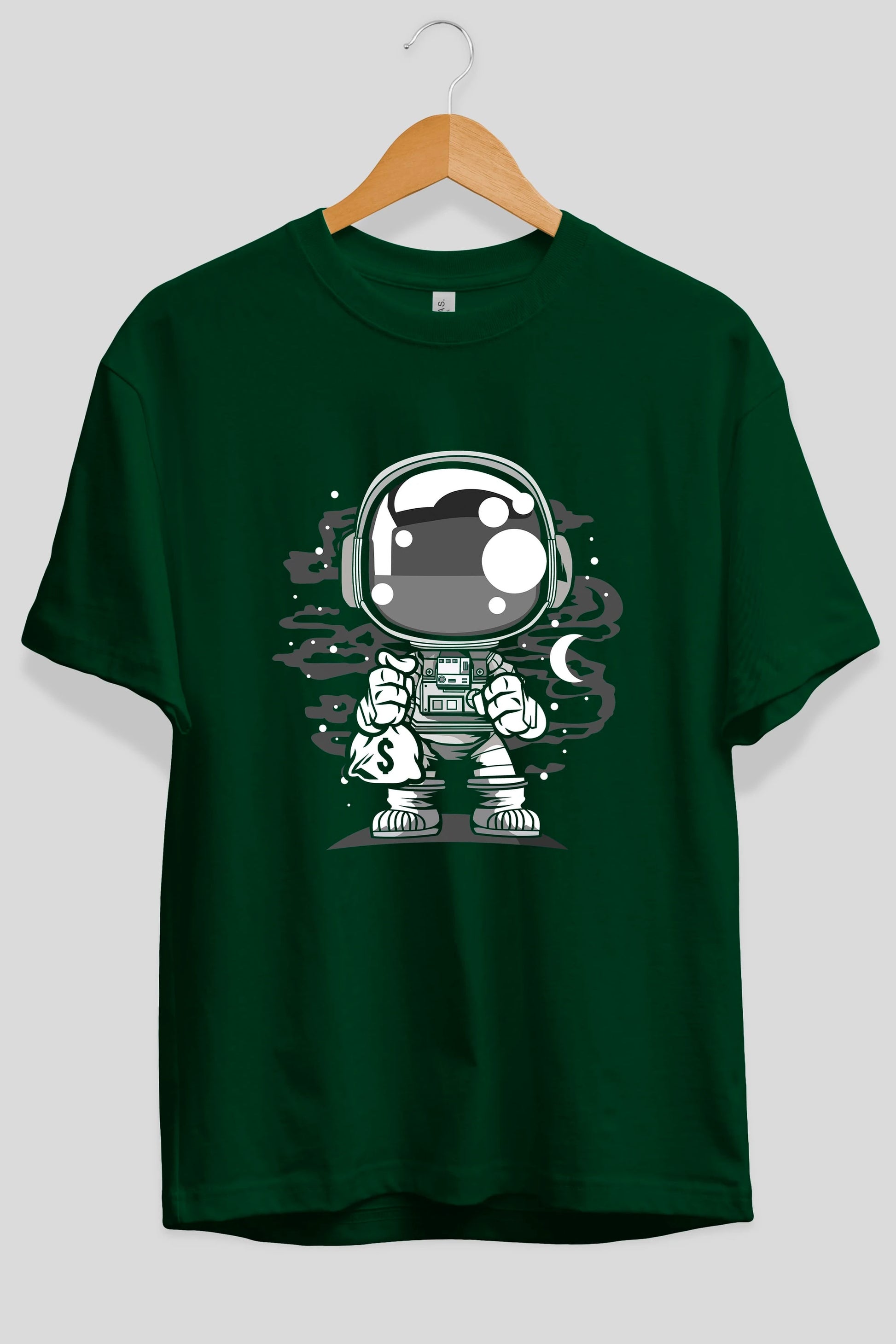 Astronaut Chibi Ön Baskılı Oversize t-shirt Erkek Kadın Unisex