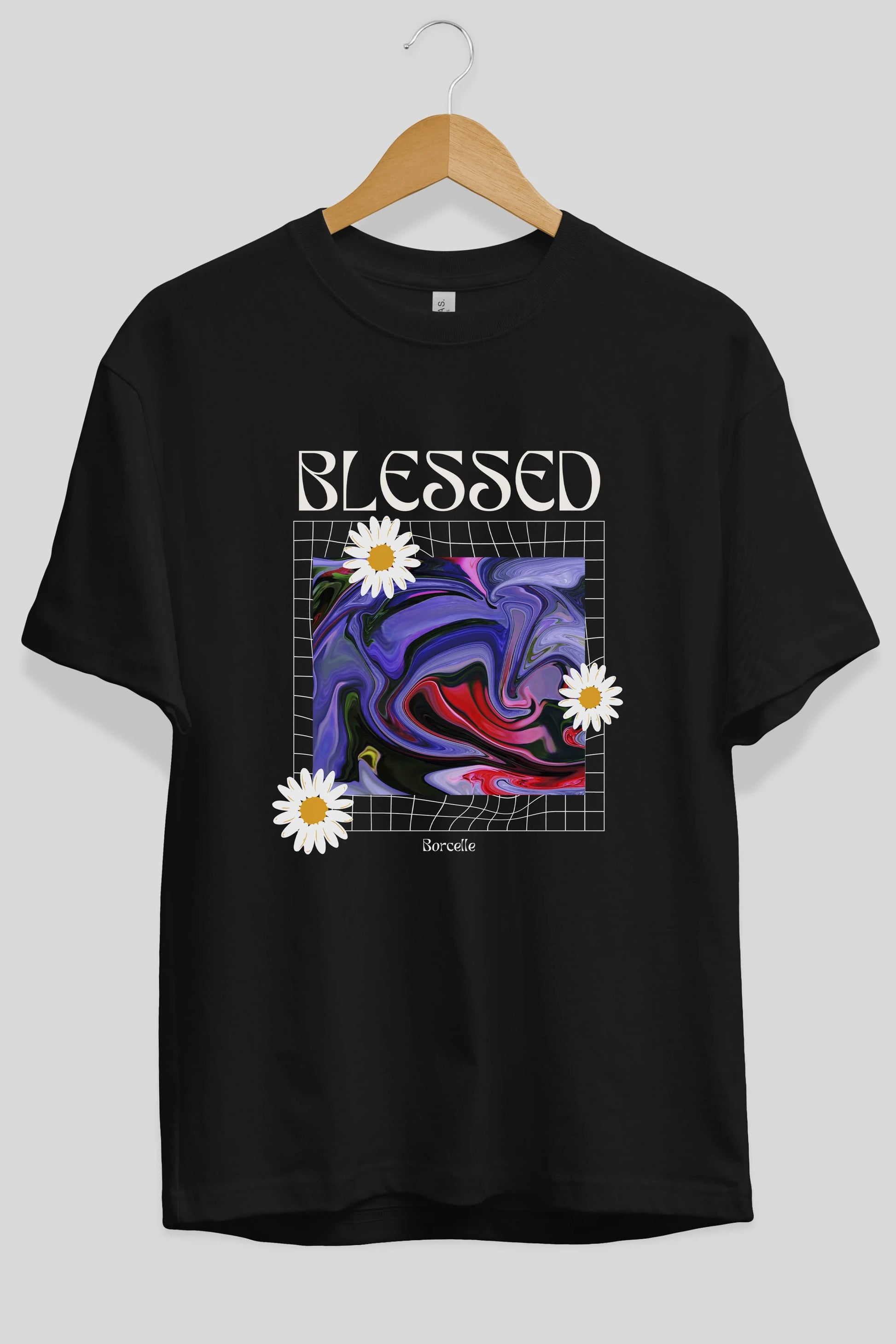Blessed Ön Baskılı Oversize t-shirt Erkek Kadın Unisex