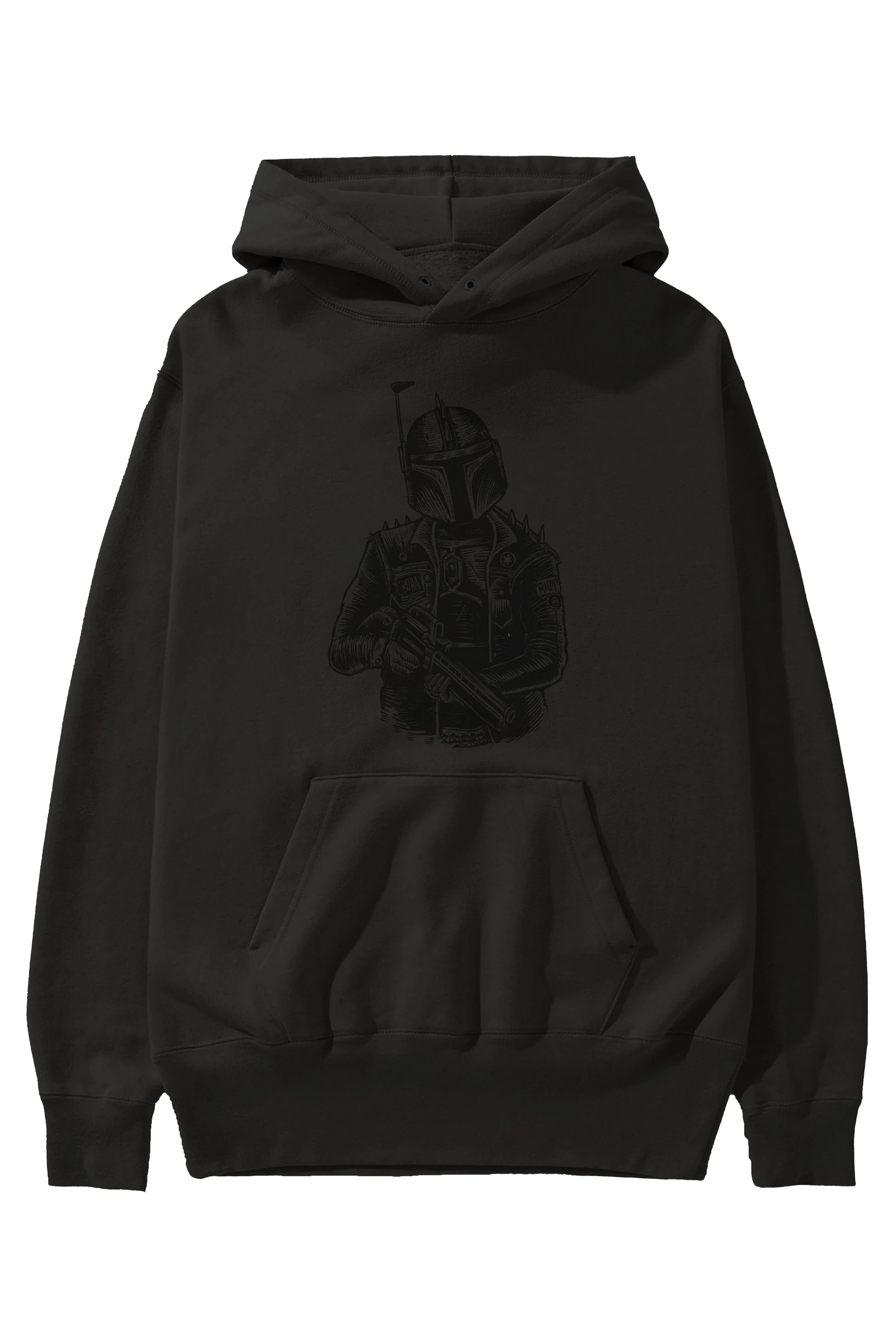Boba Punk Ön Baskılı Hoodie Oversize Kapüşonlu Sweatshirt Erkek Kadın Unisex