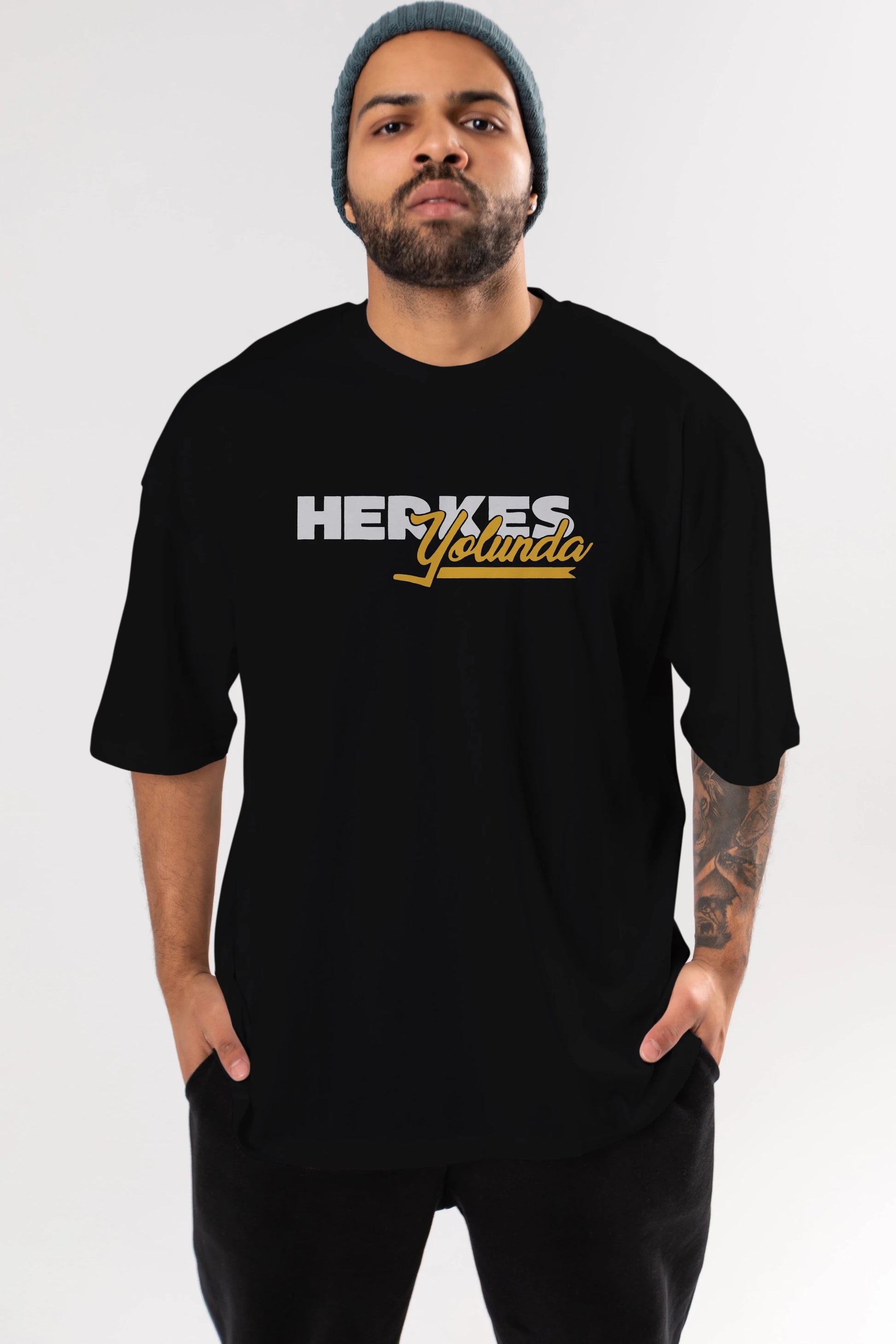 Herkes Yolunda Ön Baskılı Oversize t-shirt %100 pamuk Erkek Kadın Unisex