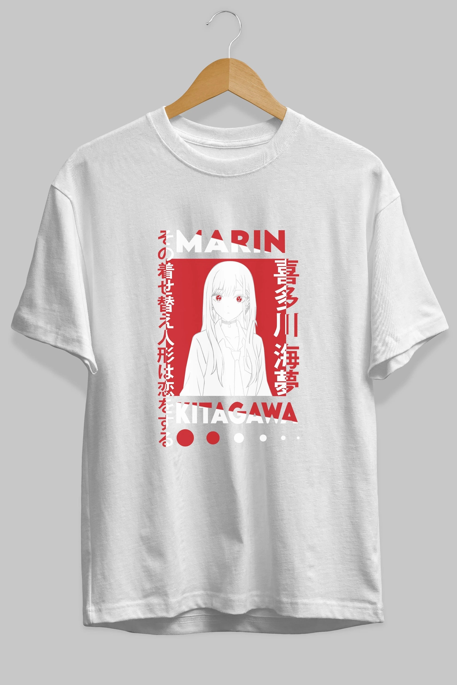 MARIN KITAGAWA Anime Ön Baskılı Oversize t-shirt %100 pamuk Erkek Kadın Unisex