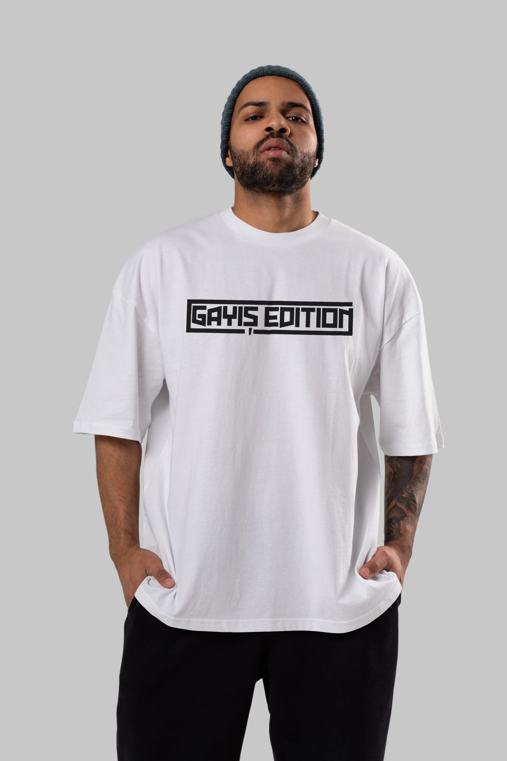 Gayış Edution Ön Baskılı Oversize t-shirt %100 pamuk Erkek Kadın Unisex