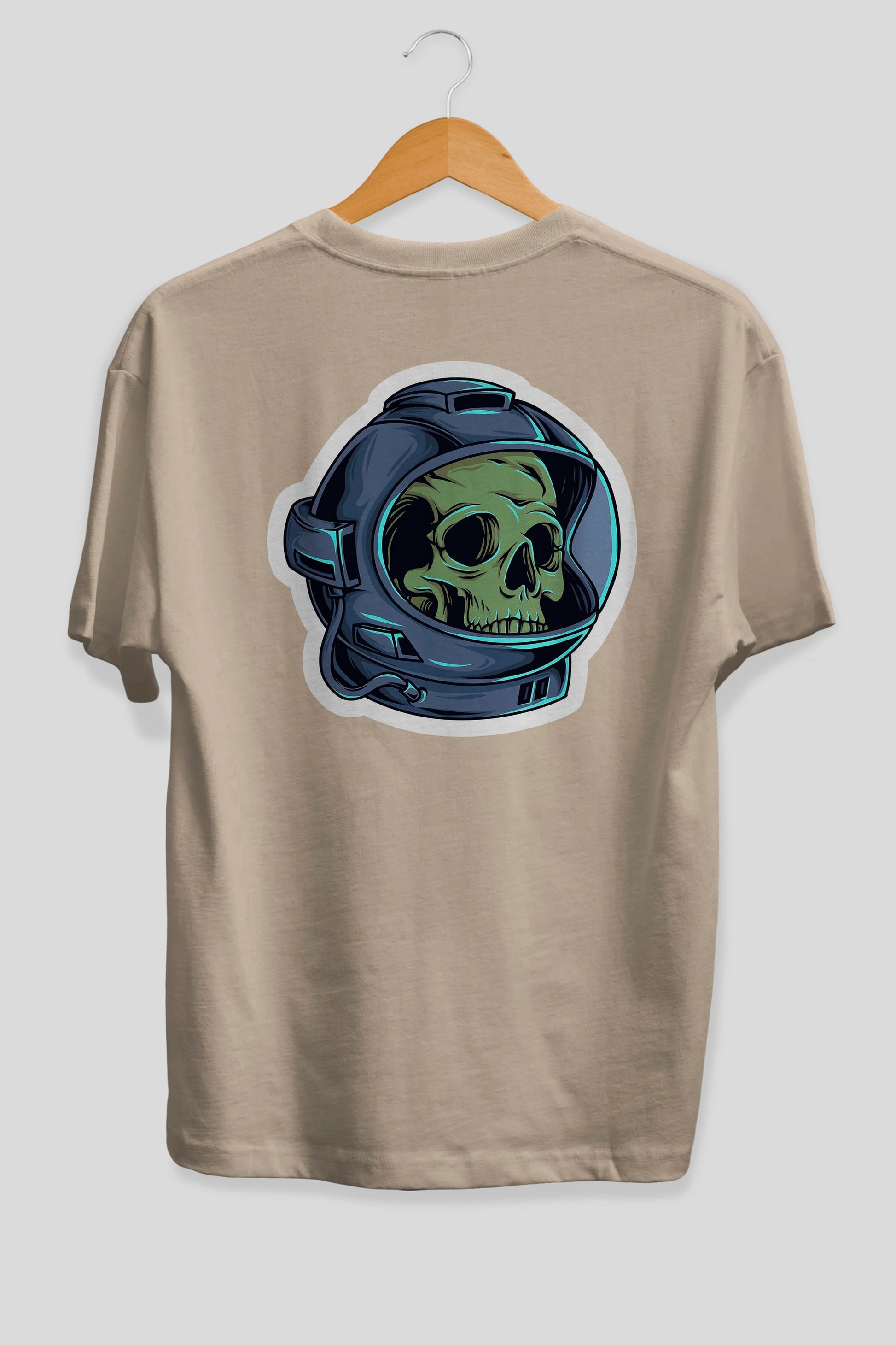 Astroskull Sticker Arka Baskılı Oversize t-shirt Erkek Kadın Unisex