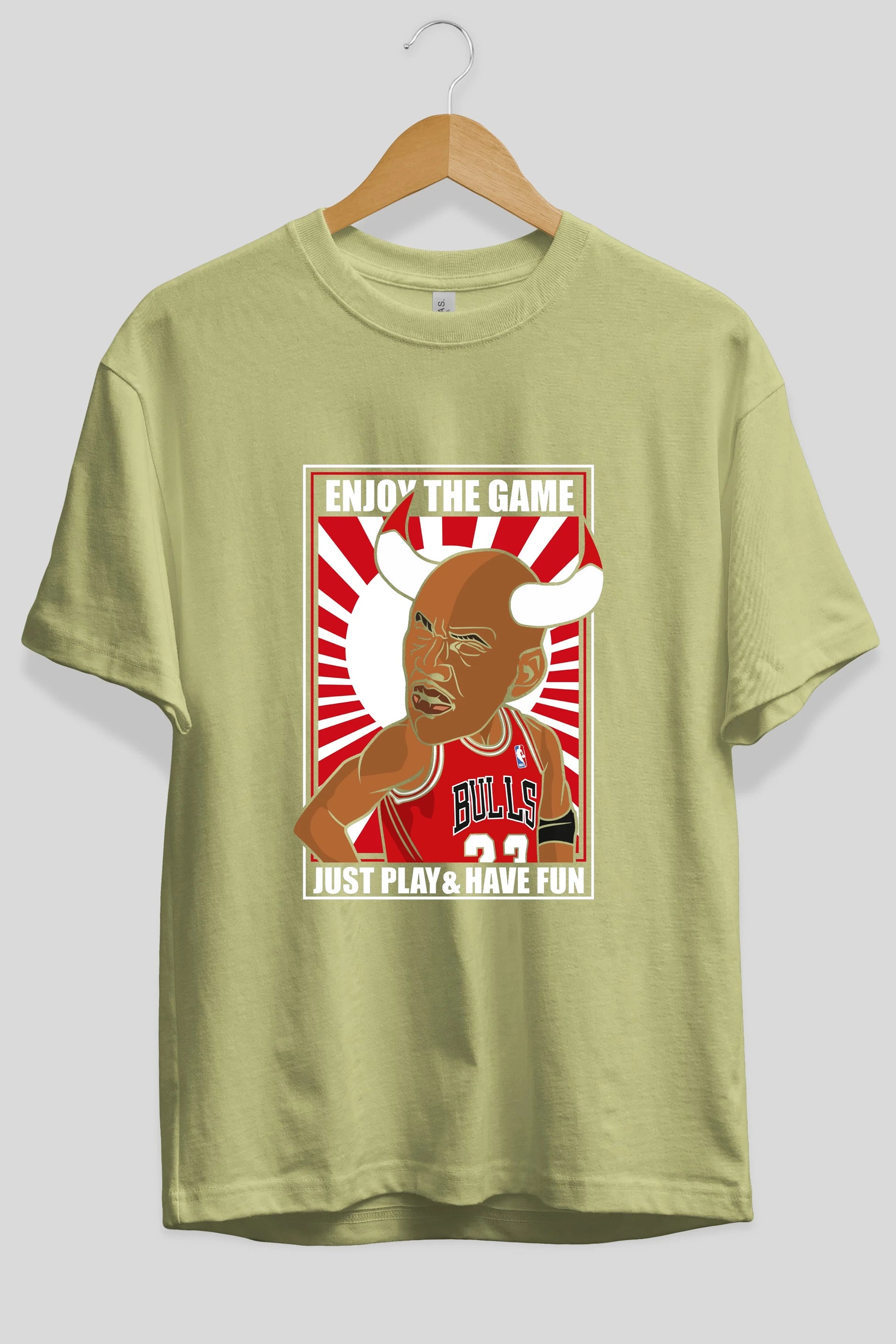 Michael Jordan Ön Baskılı Oversize t-shirt Erkek Kadın Unisex %100 Pamuk tişort