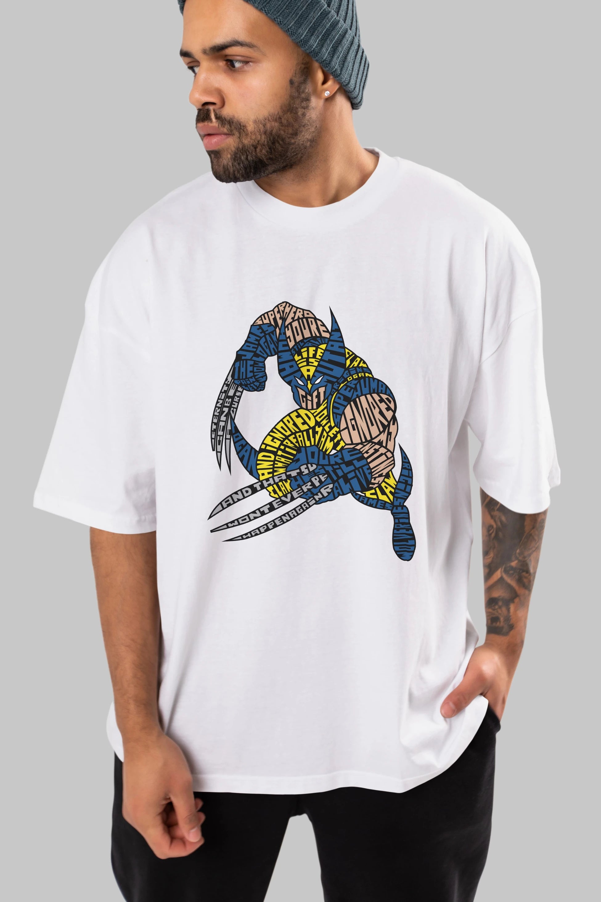 Logan Ön Baskılı Oversize t-shirt %100 pamuk Erkek Kadın Unisex