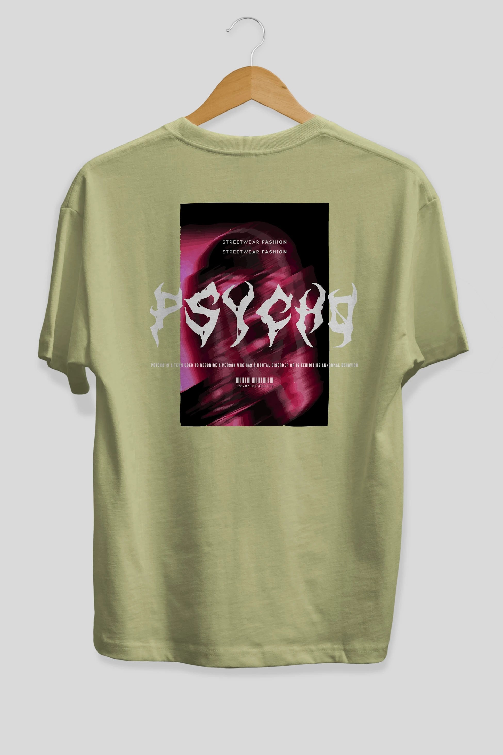 Psycho Streetwear Arka Baskılı Oversize t-shirt Erkek Kadın Unisex