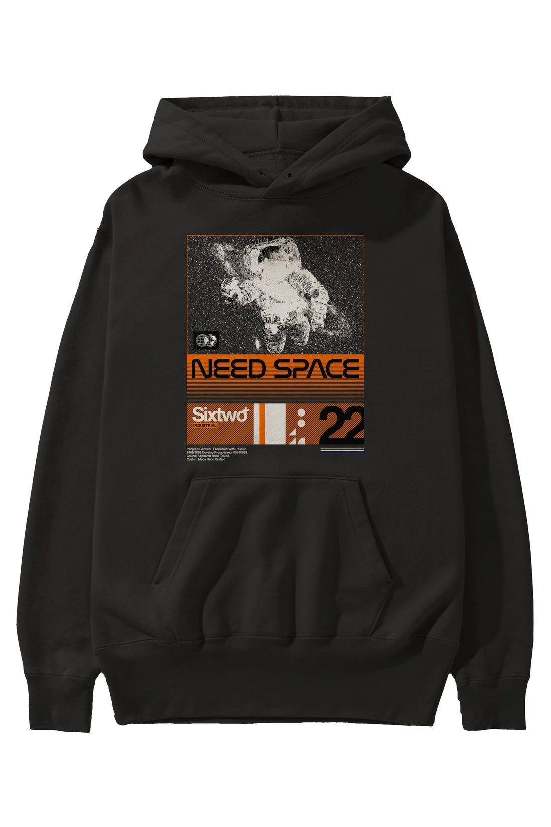 Need Space Ön Baskılı Hoodie Oversize Kapüşonlu Sweatshirt Erkek Kadın Unisex